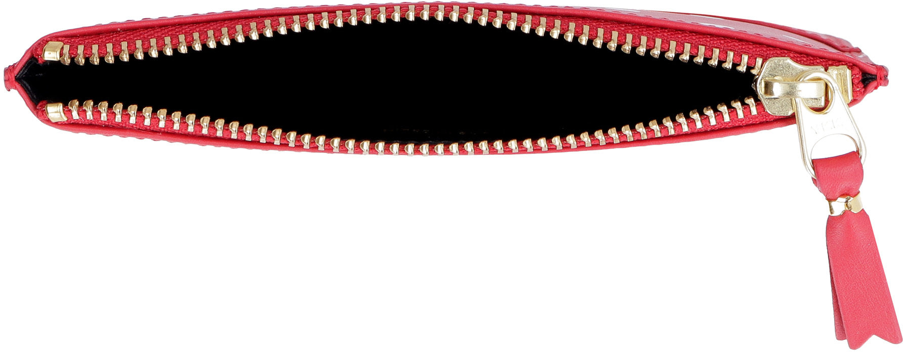 Logo detail flat leather pouch