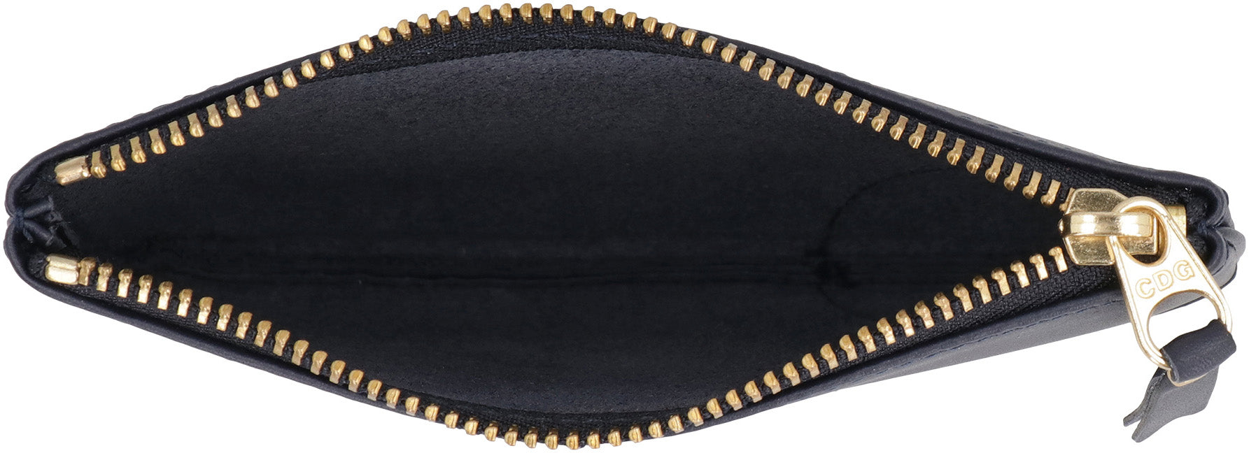 Logo detail flat leather pouch