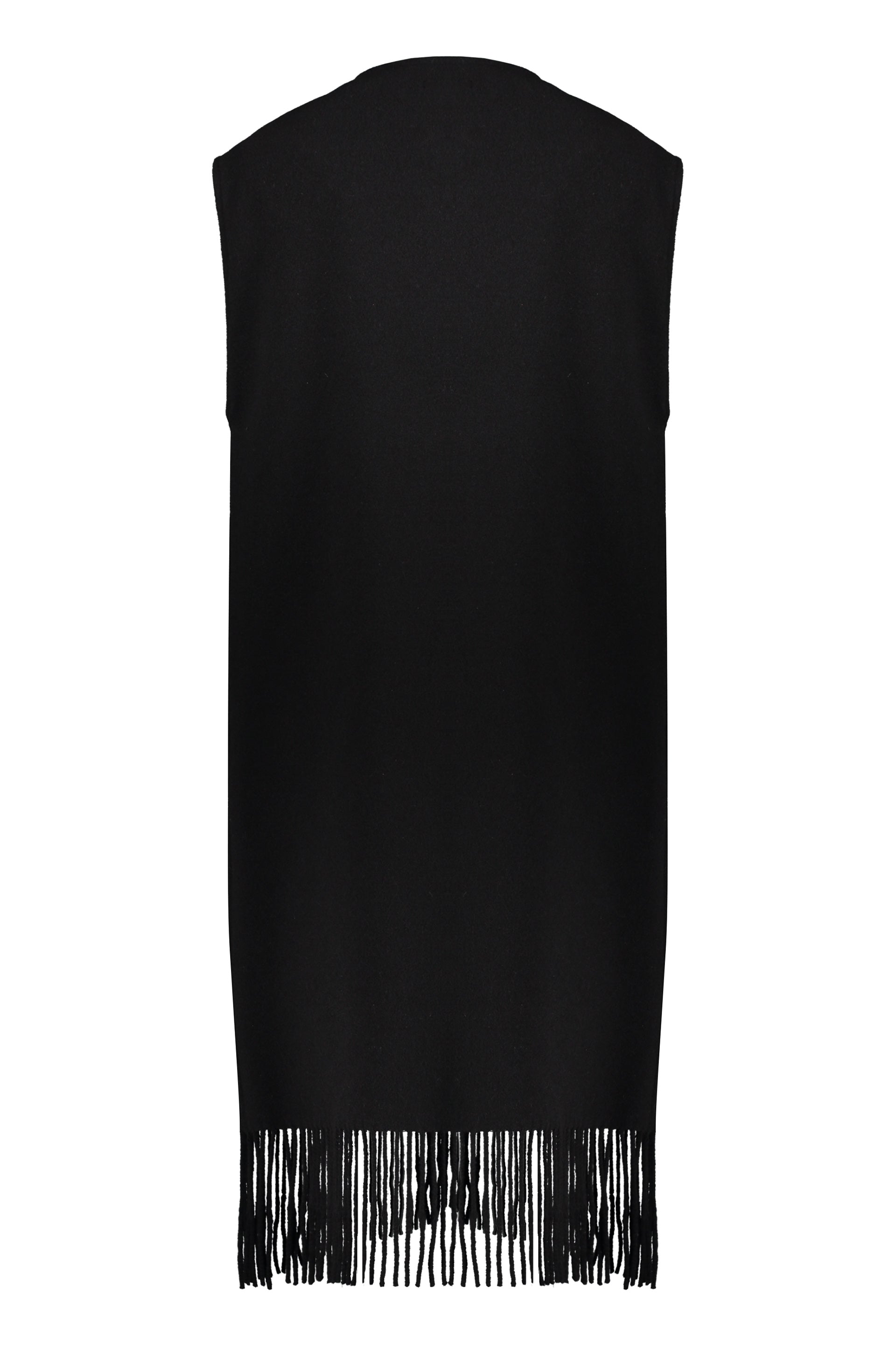 Padded vest in wool blend