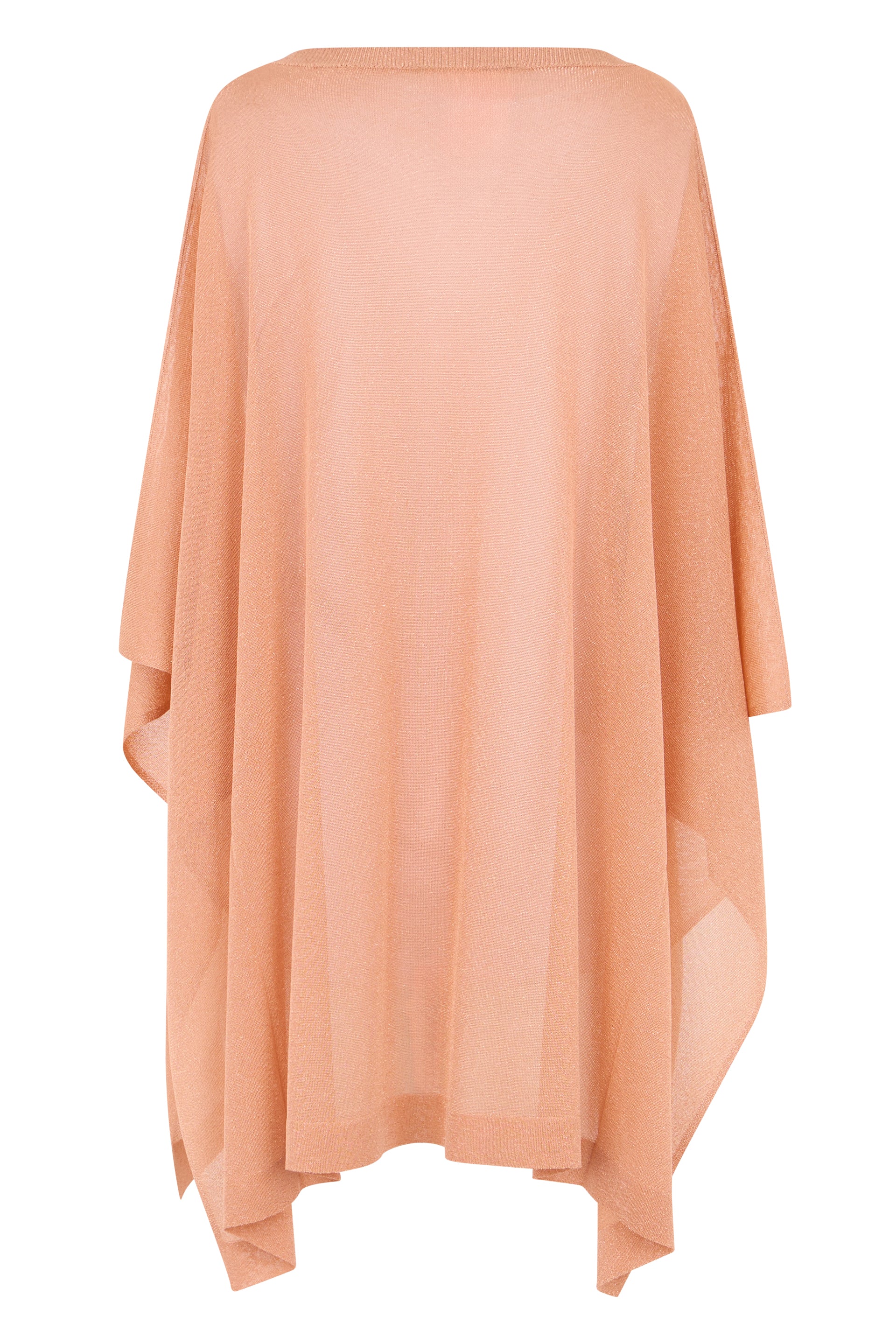 Peach pink poncho: casual and elegant style