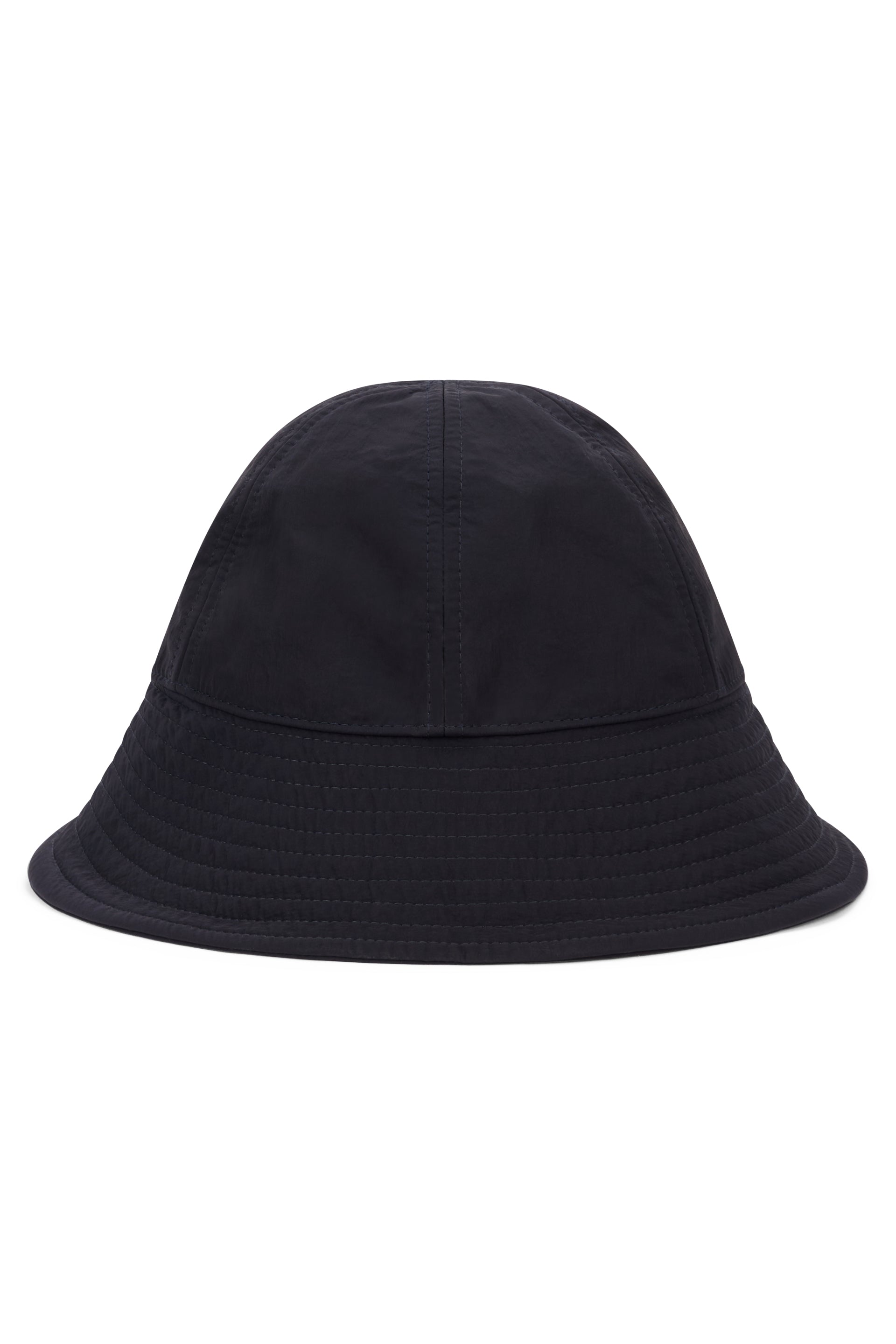 Black bucket style hat, minimalist and versatile.