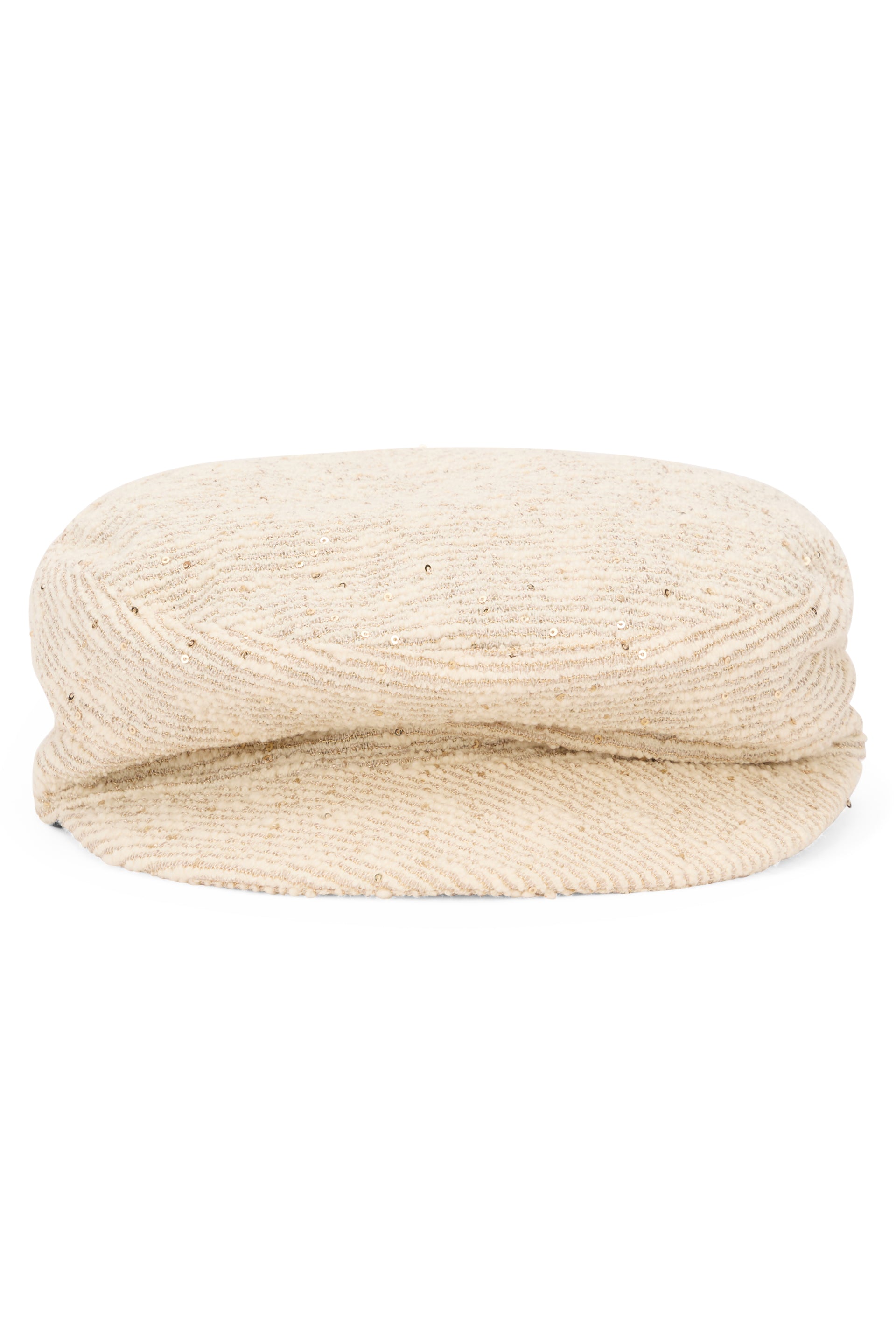 Sand-colored hat, versatile and elegant.