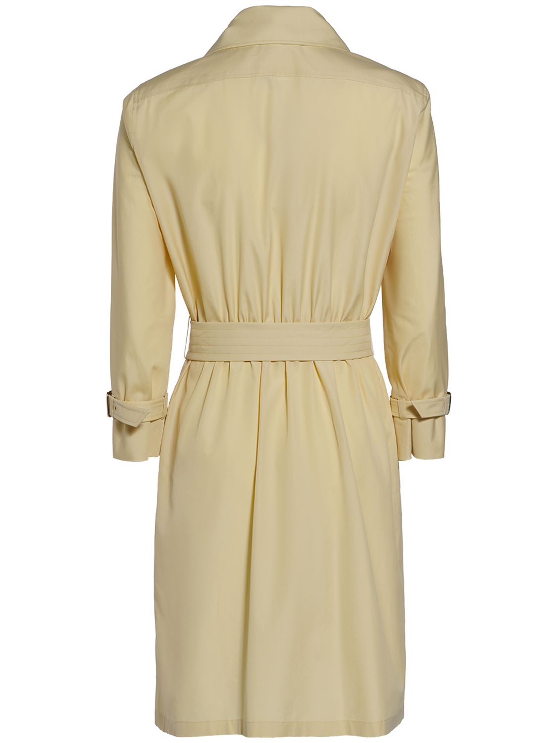 Elegant beige dress with adjustable belt