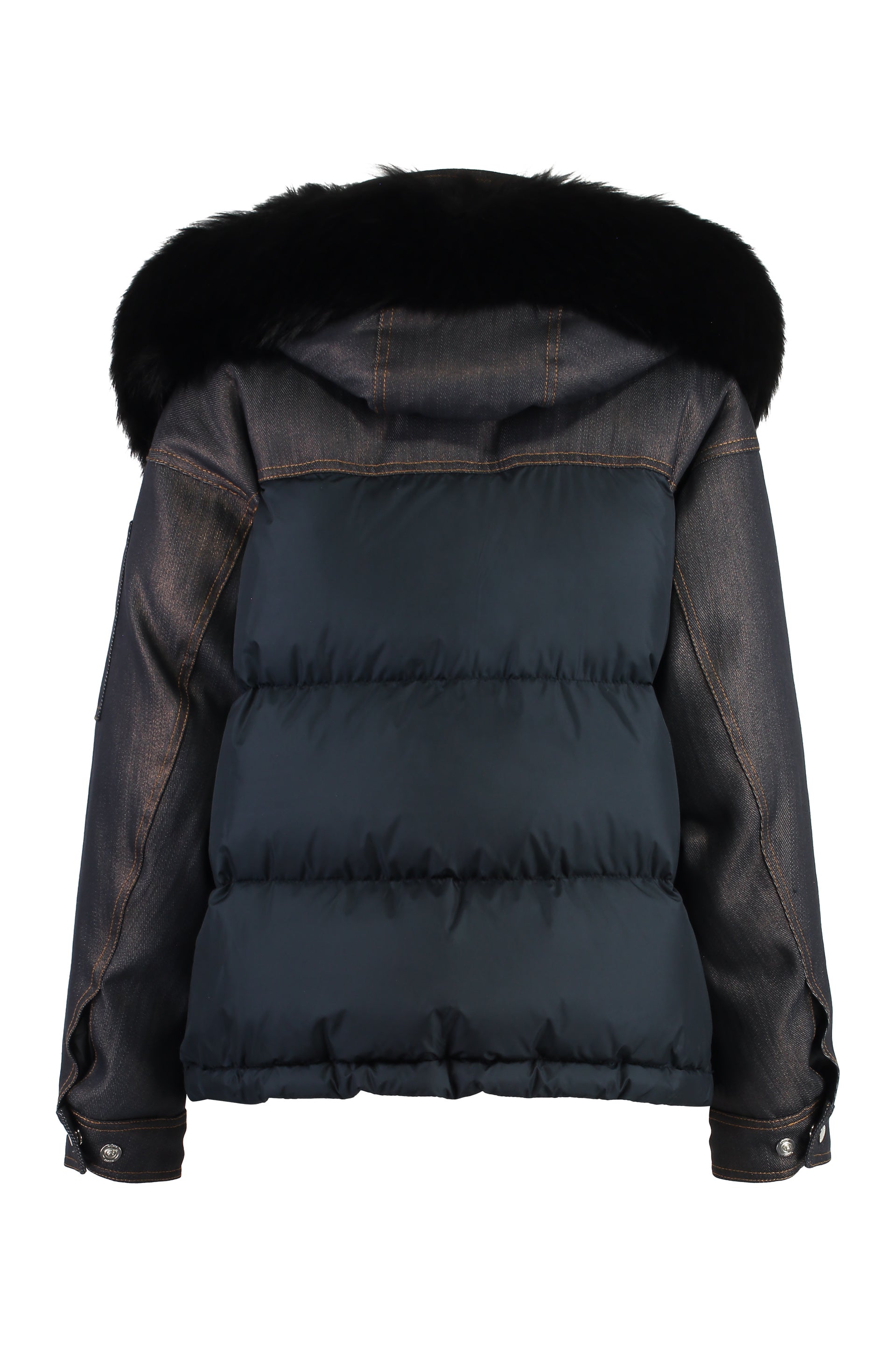 Fur trim hood parka