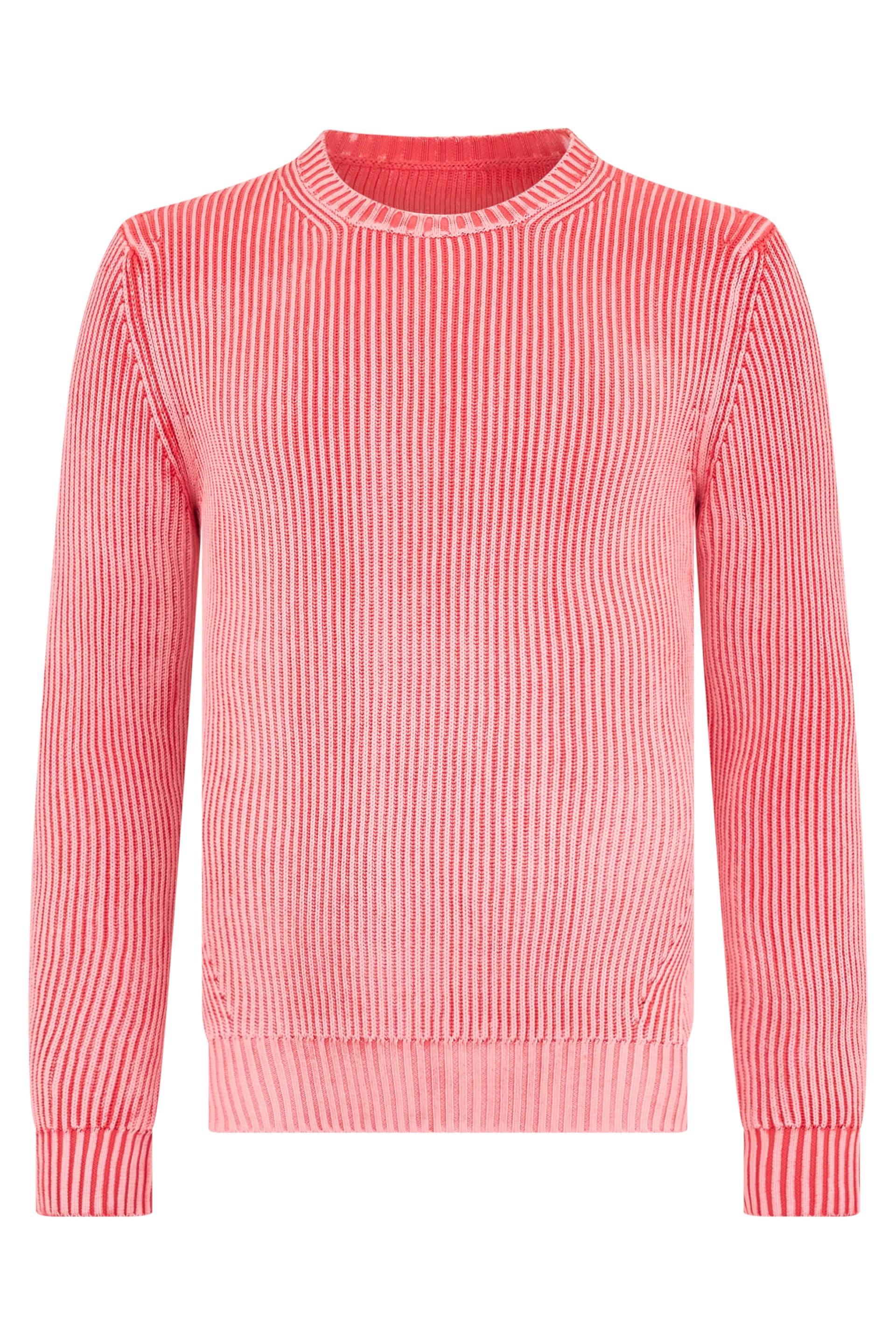 Pink ribbed sweater, comfort and style