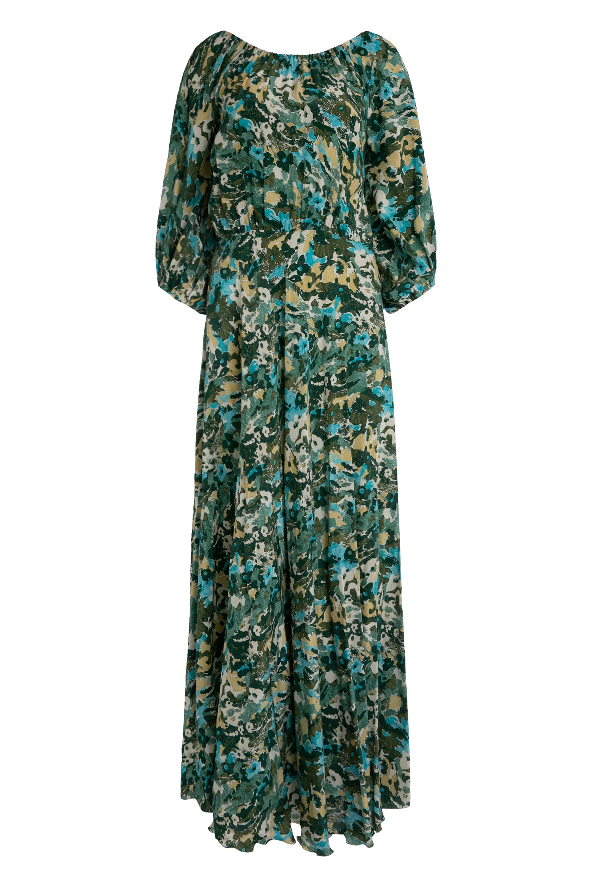 Sara printed silk dress