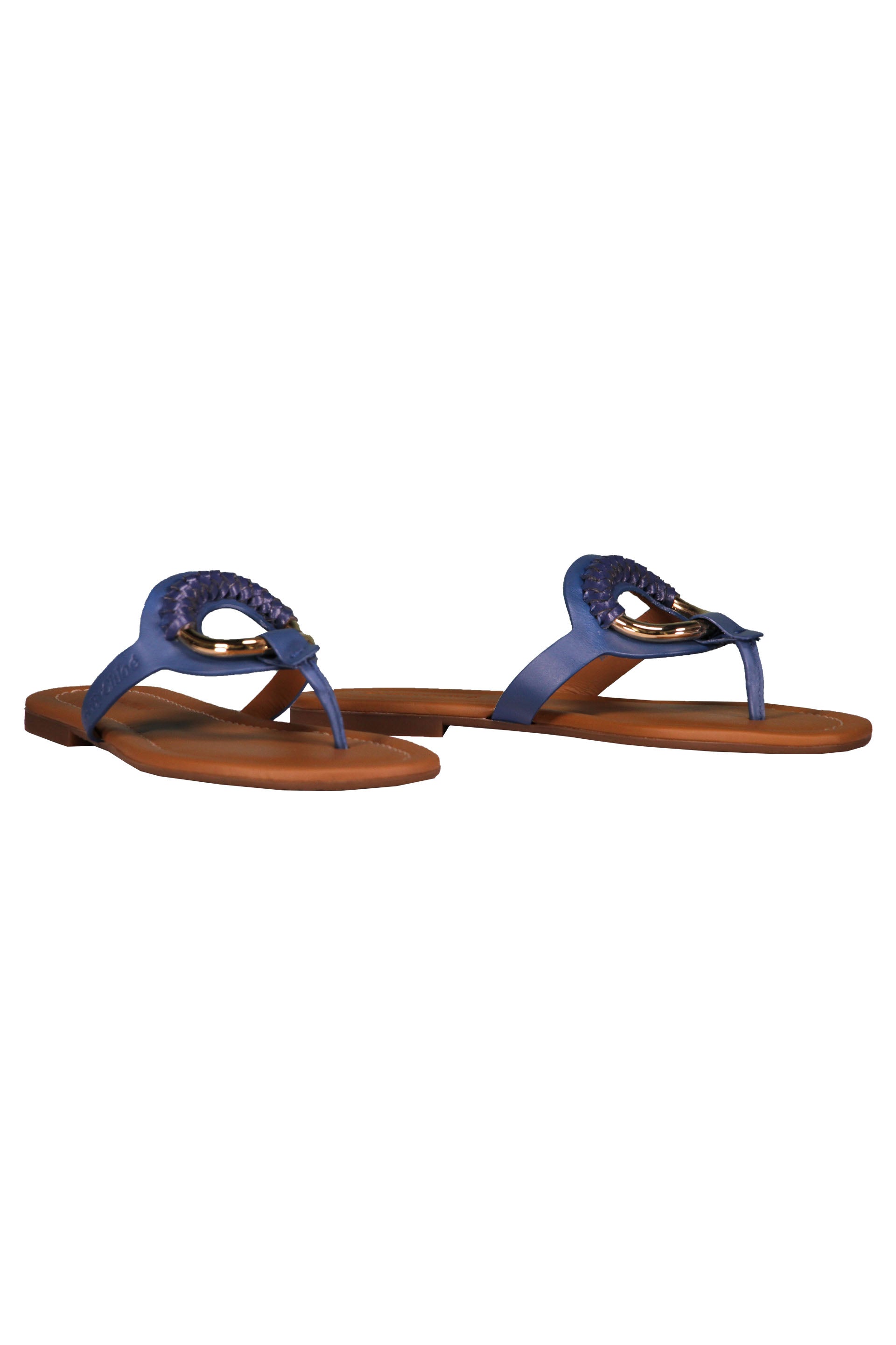 Leather thong-sandals