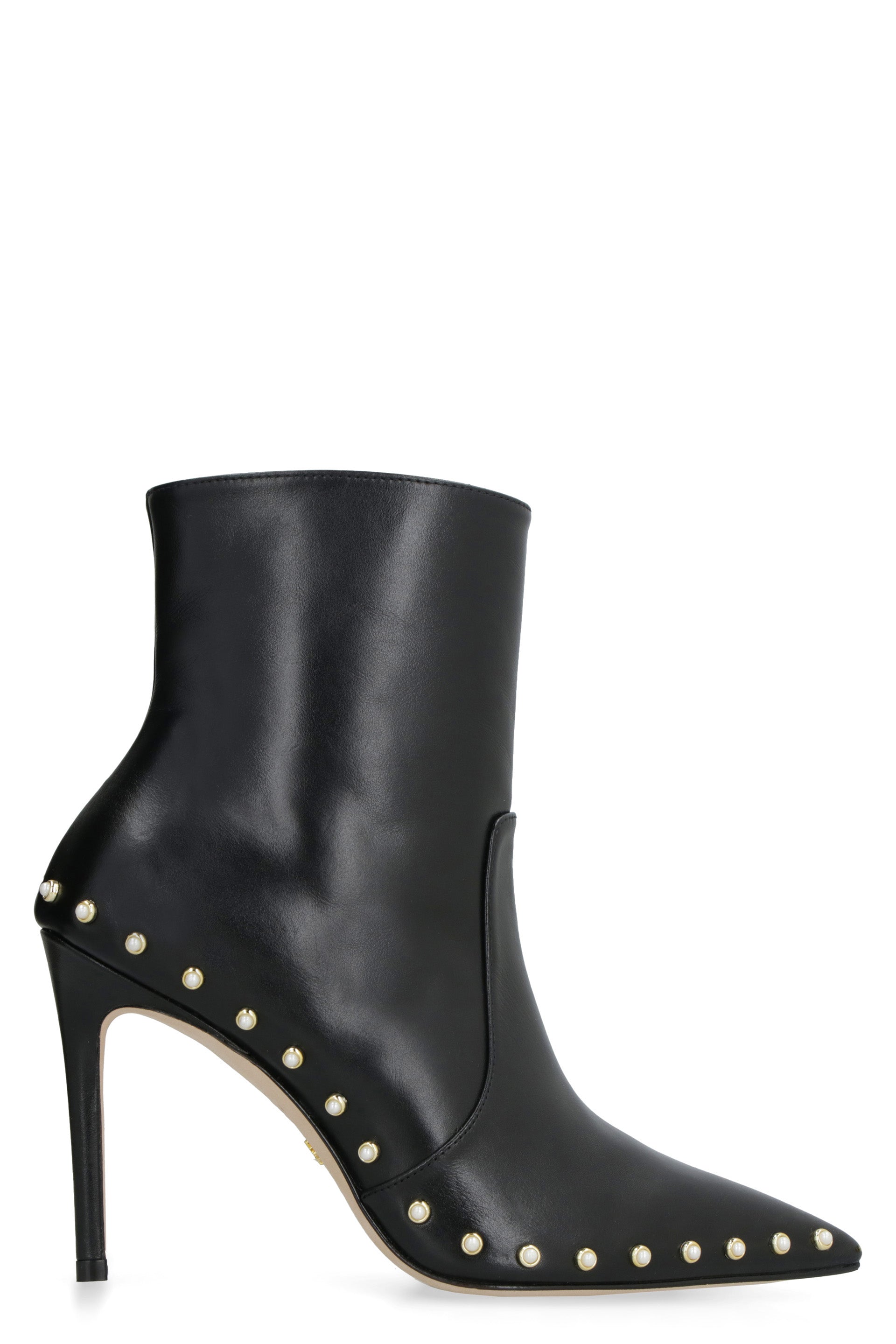 Stuart leather pointy-toe ankle boots