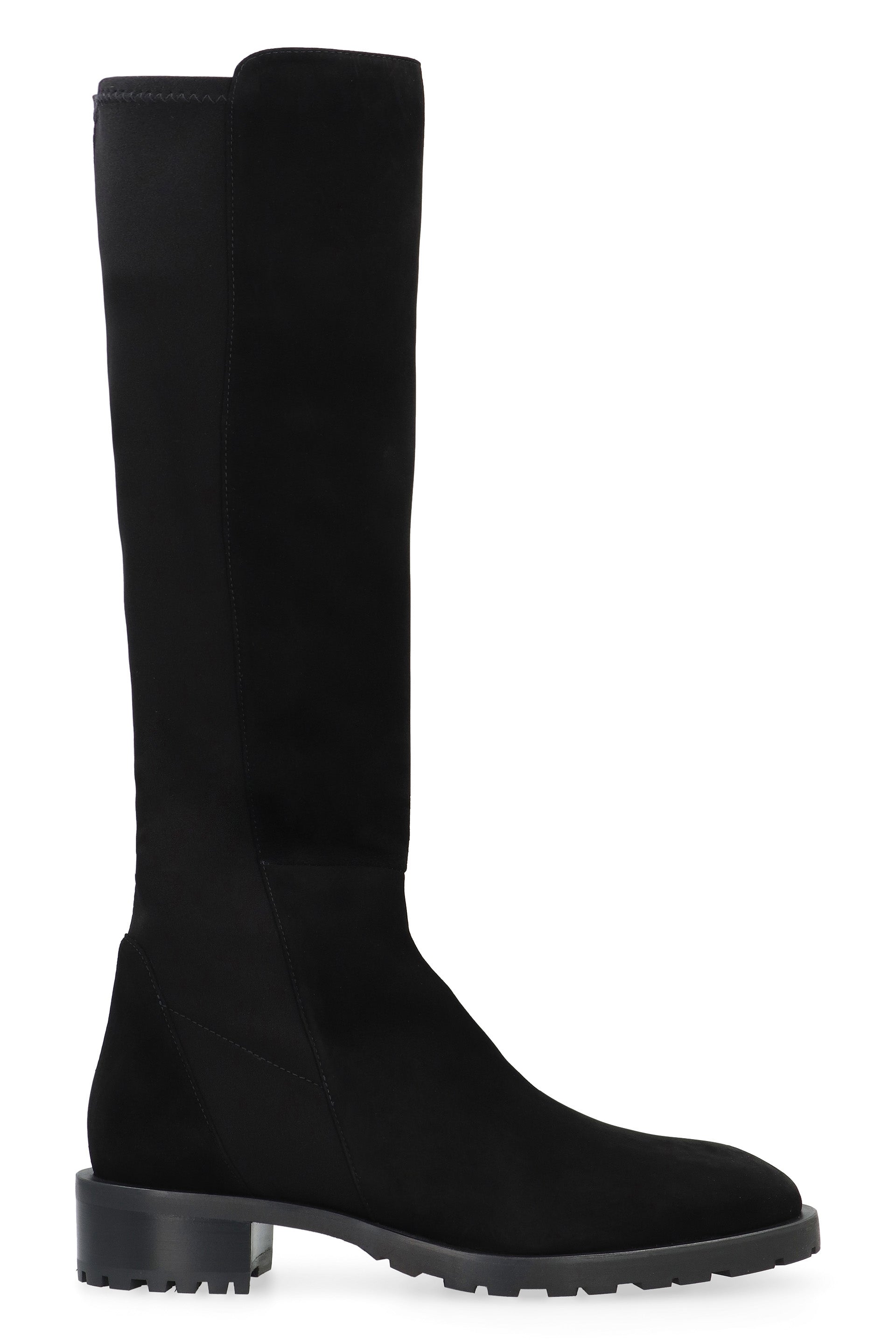 5050 leather and stretch fabric boots