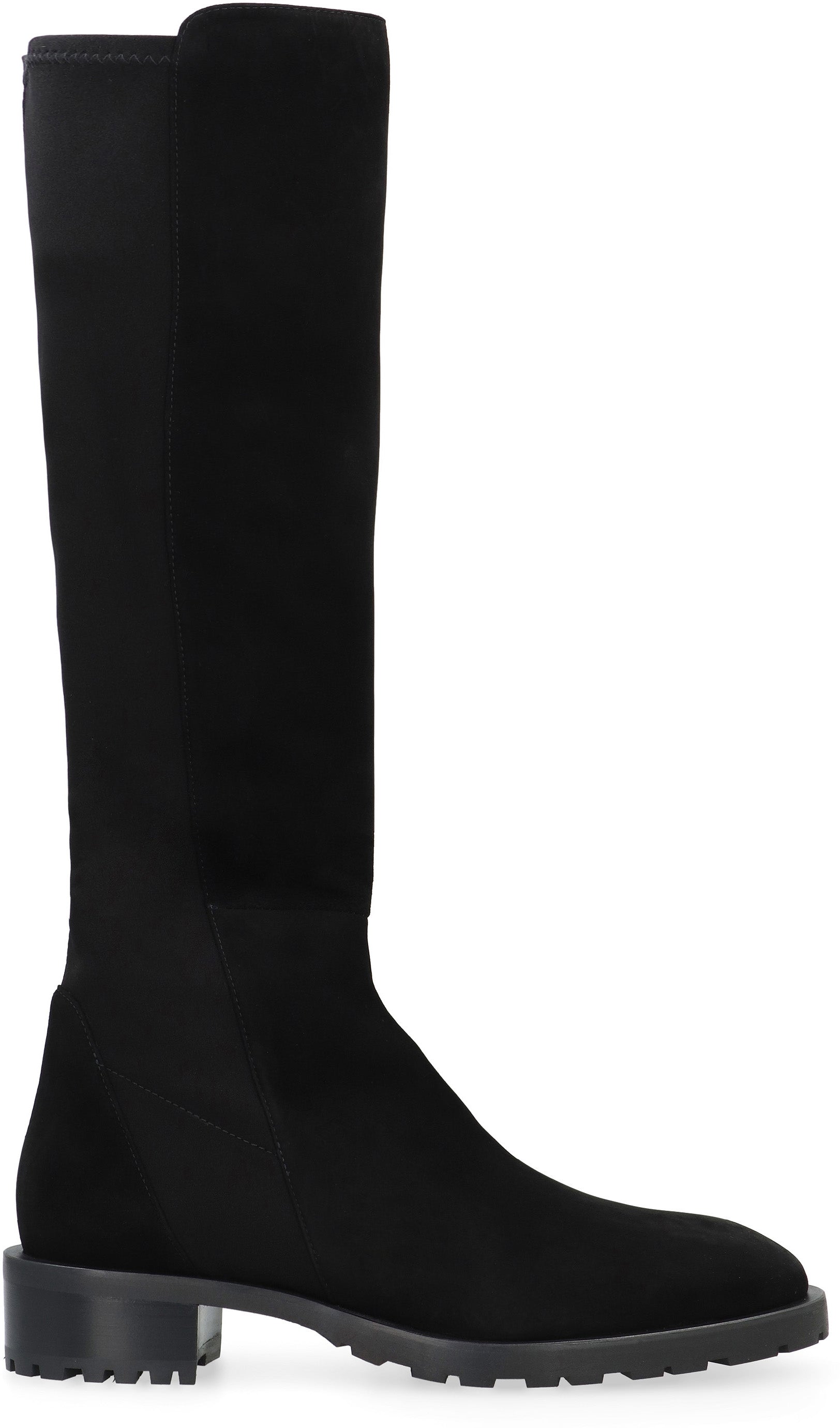 5050 leather and stretch fabric boots