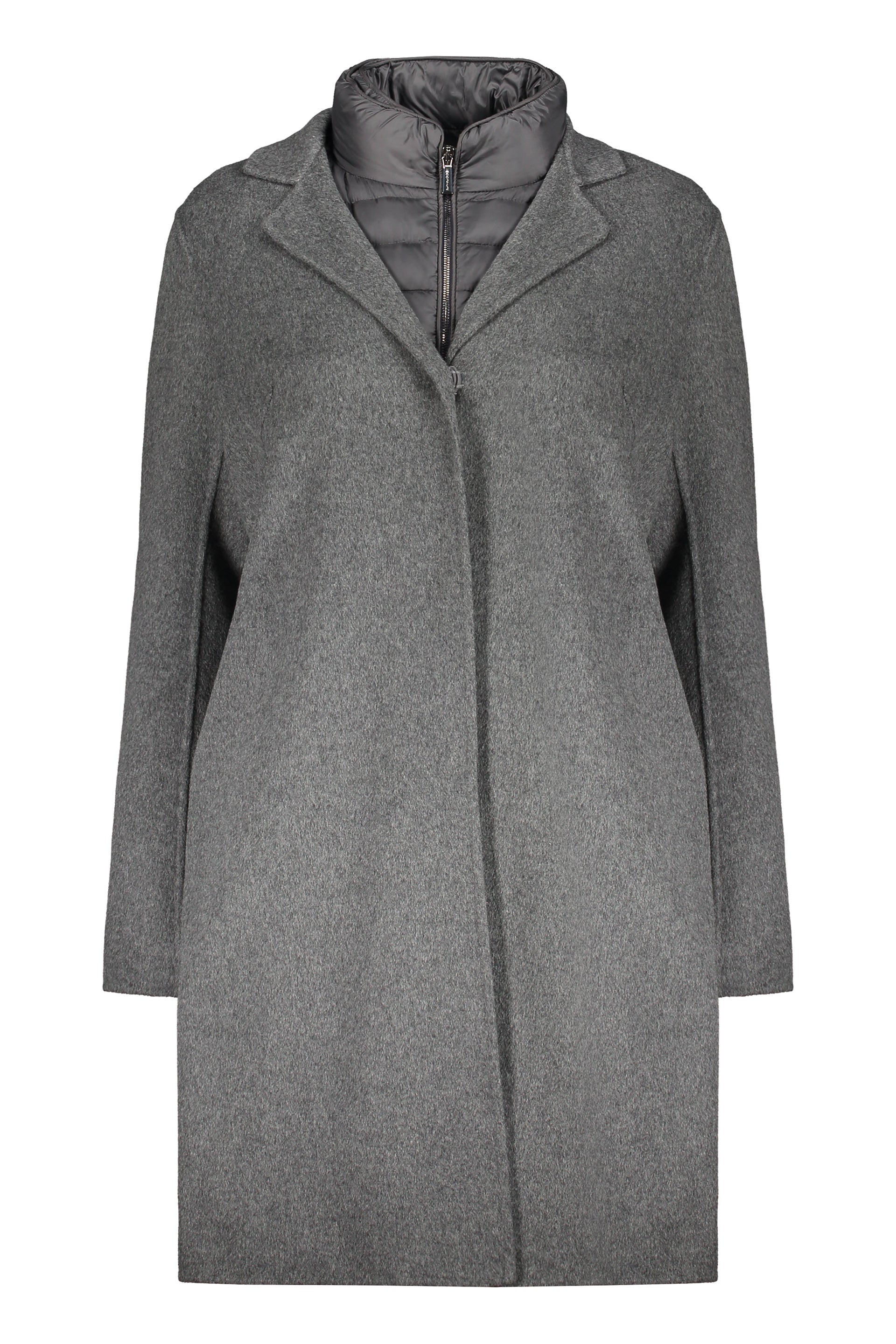 Coat with removable down lining