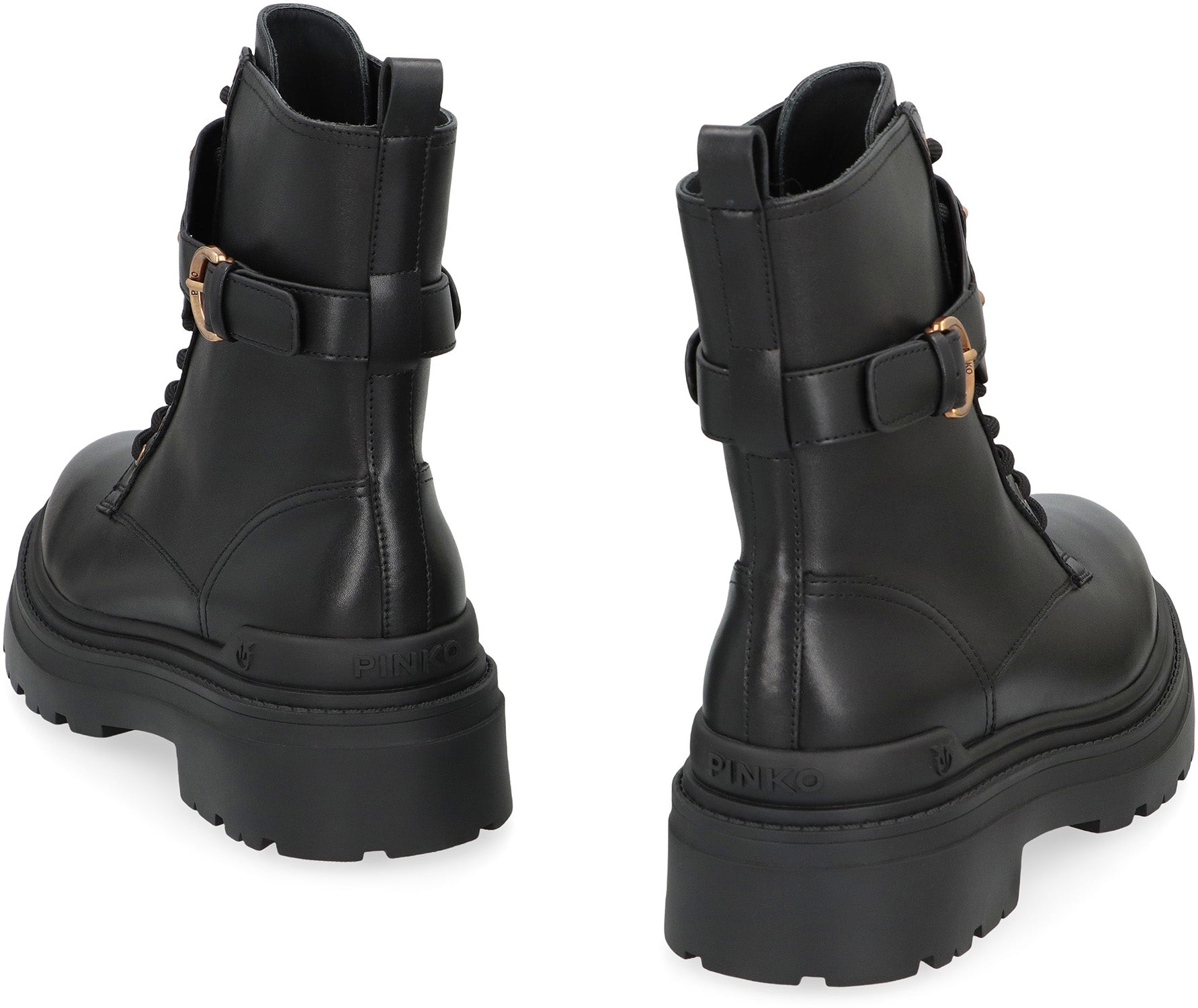 Mia Leather combat boots
