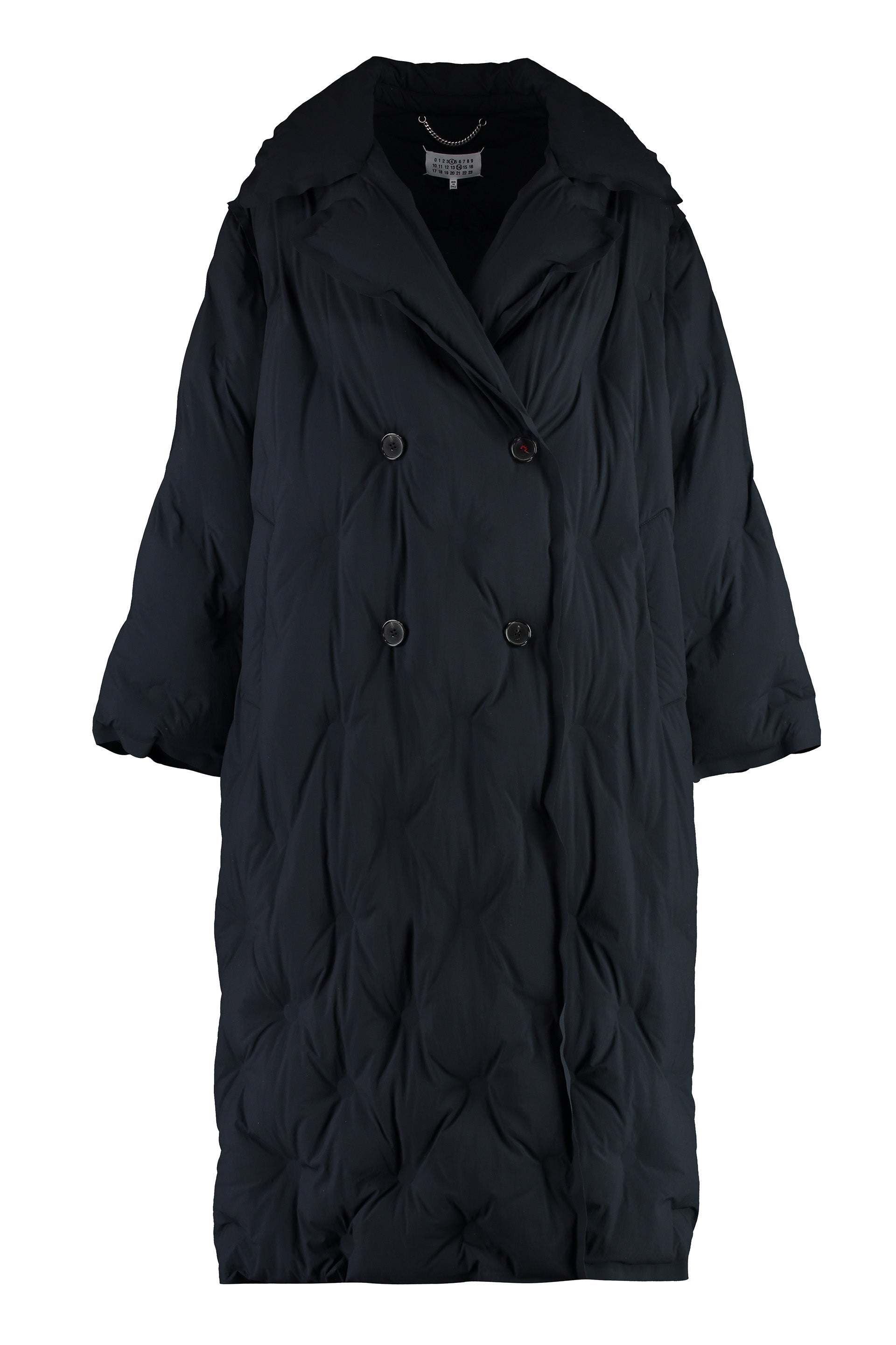 Padded techno fabric coat