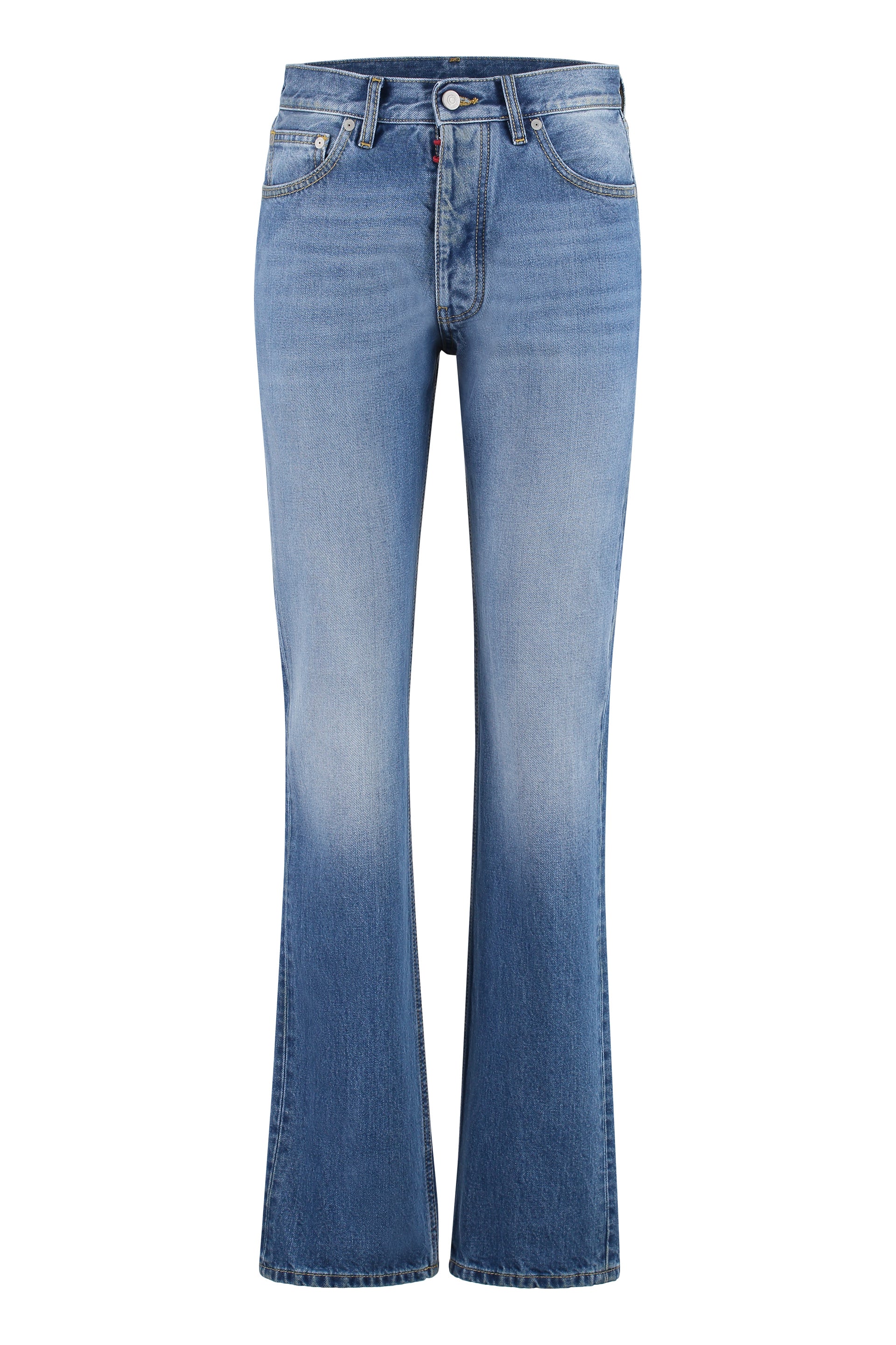 5-pocket straight-leg jeans