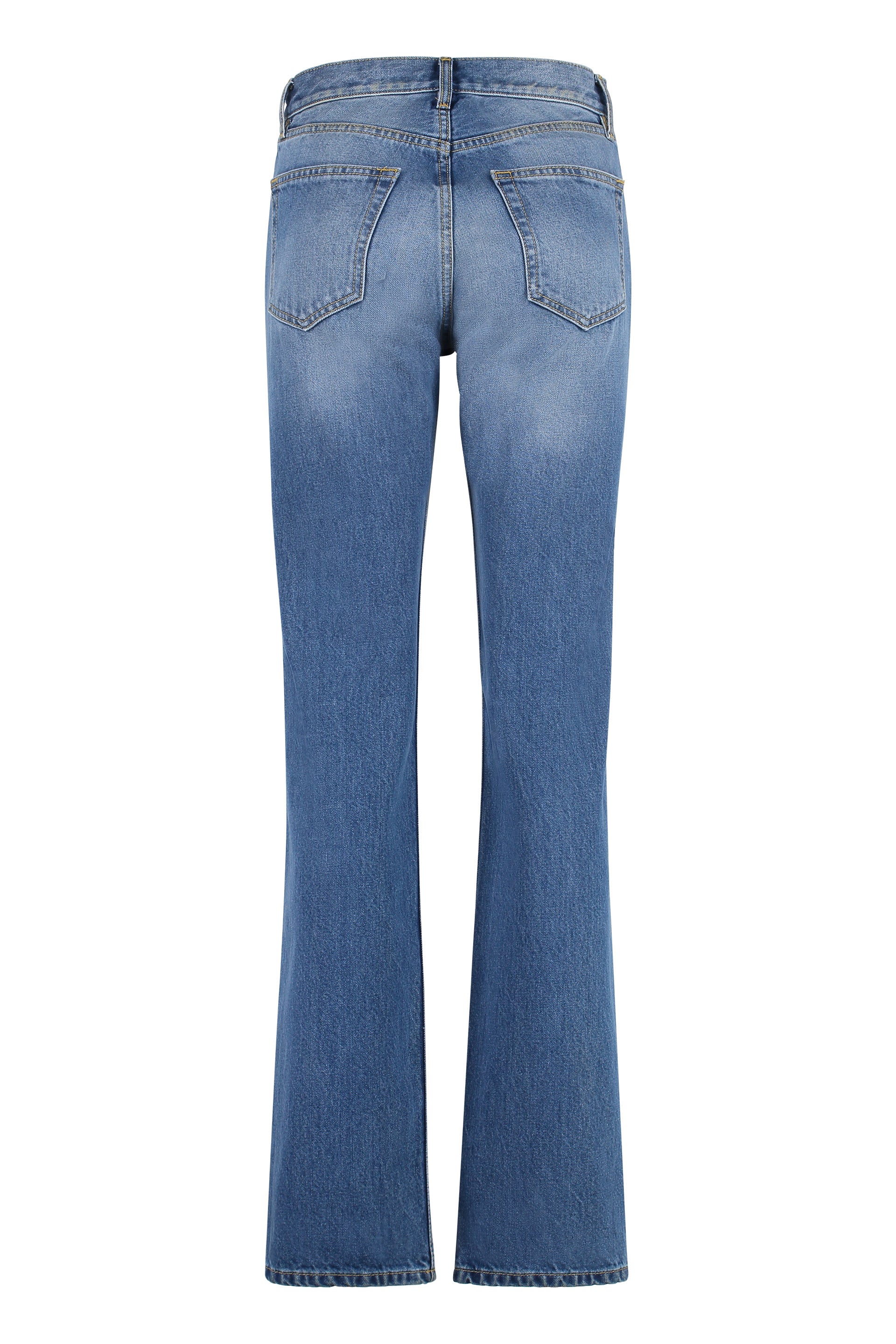 5-pocket straight-leg jeans