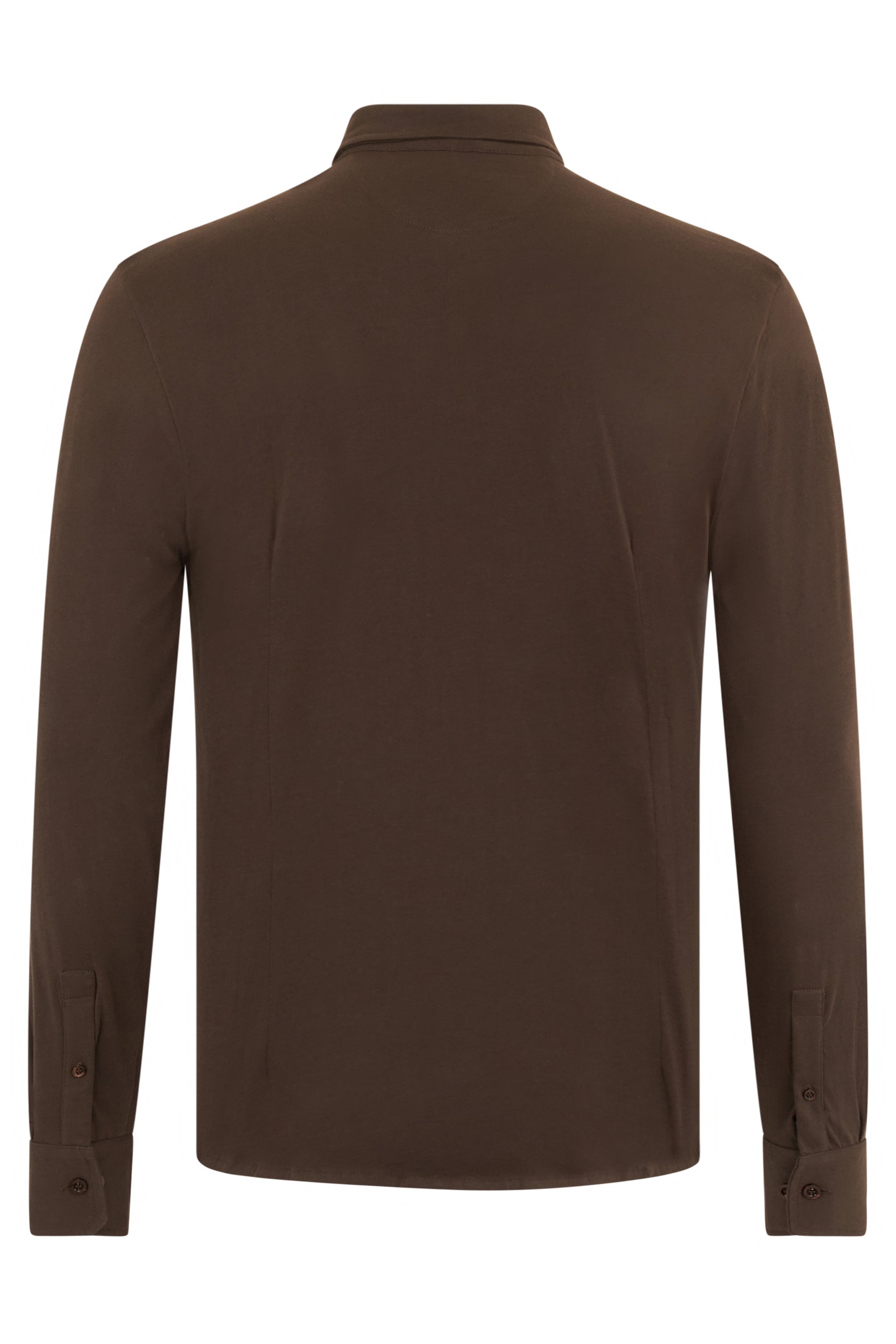 Elegant brown shirt with long sleeves.