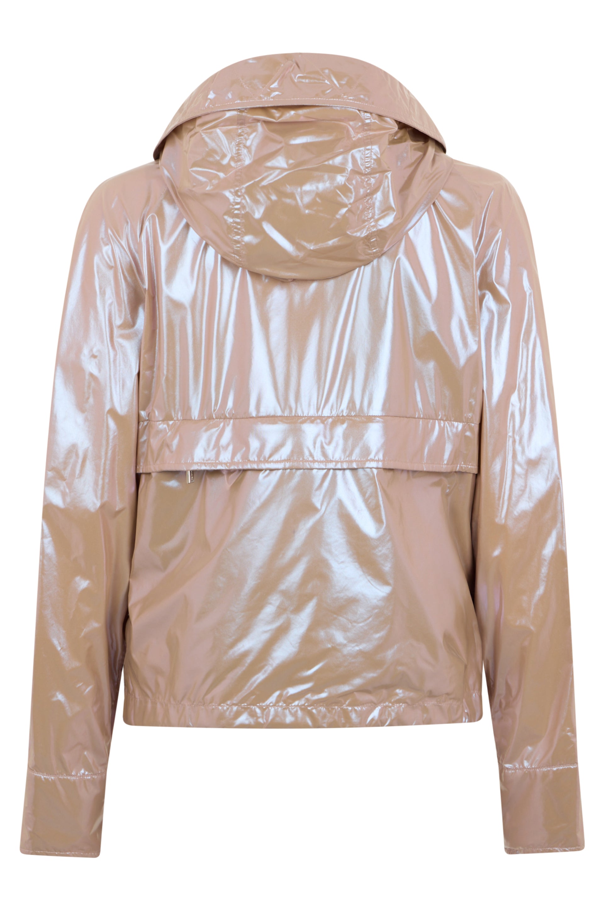 Lightweight shimmering jacket with adjustable zip