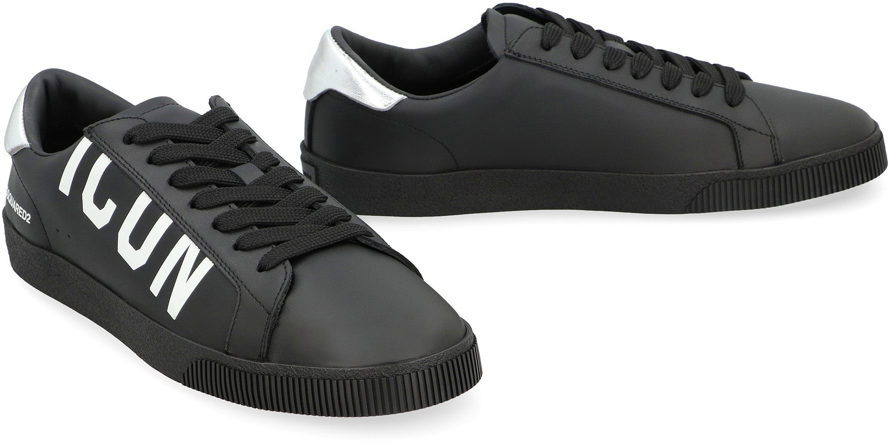 Leather low-top sneakers