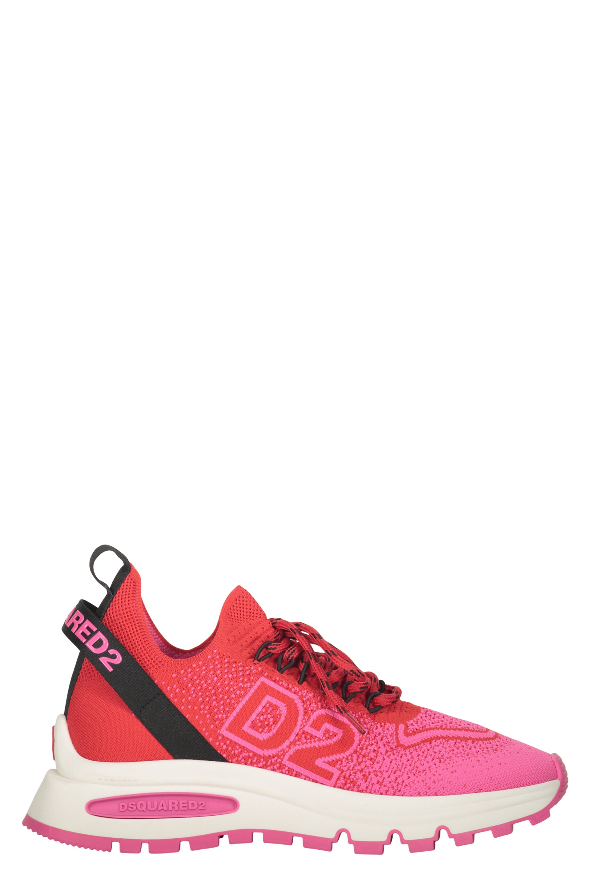 Modern pink and red sneakers with comfort