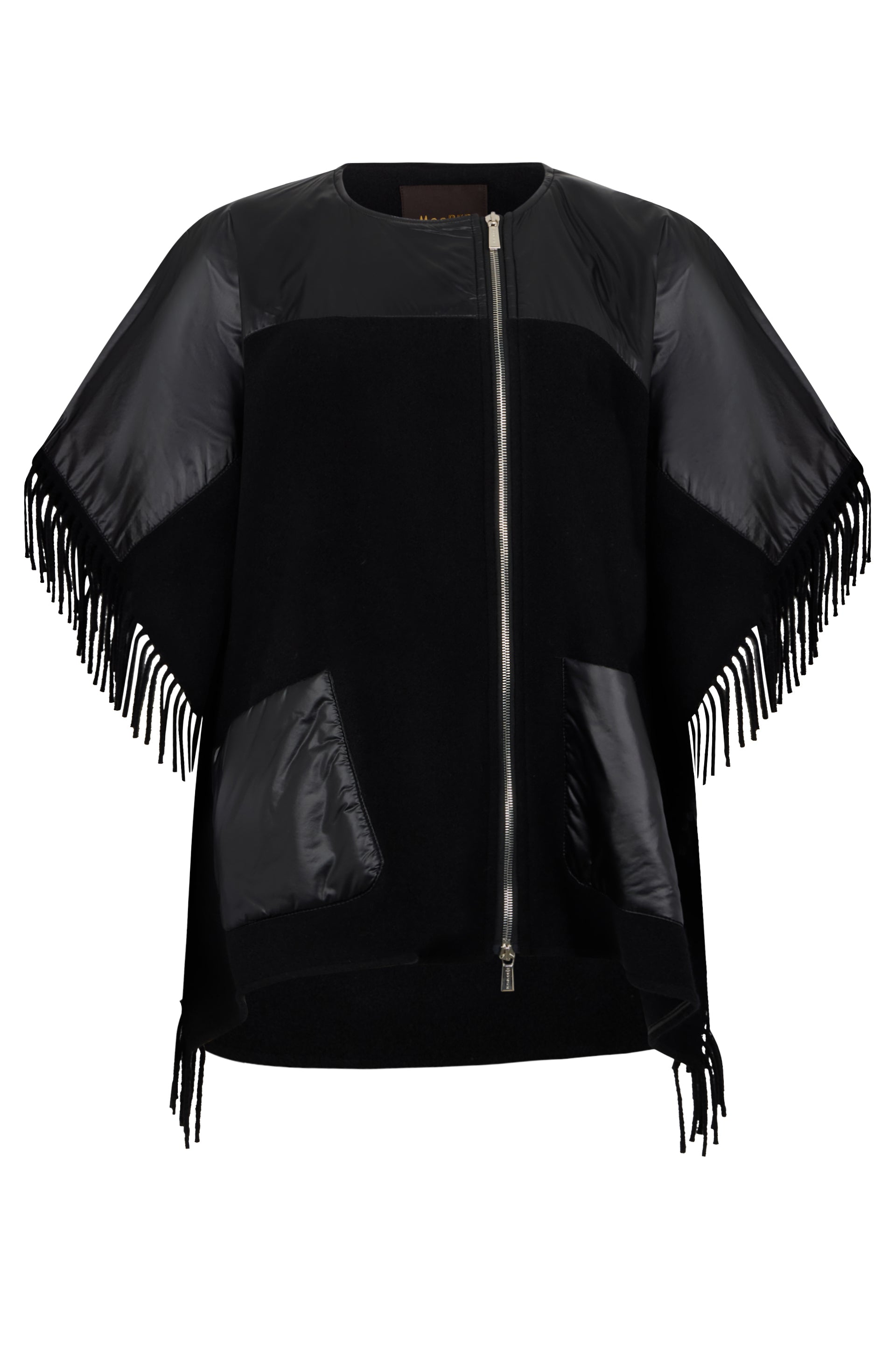 Loose black sweater with modern closure