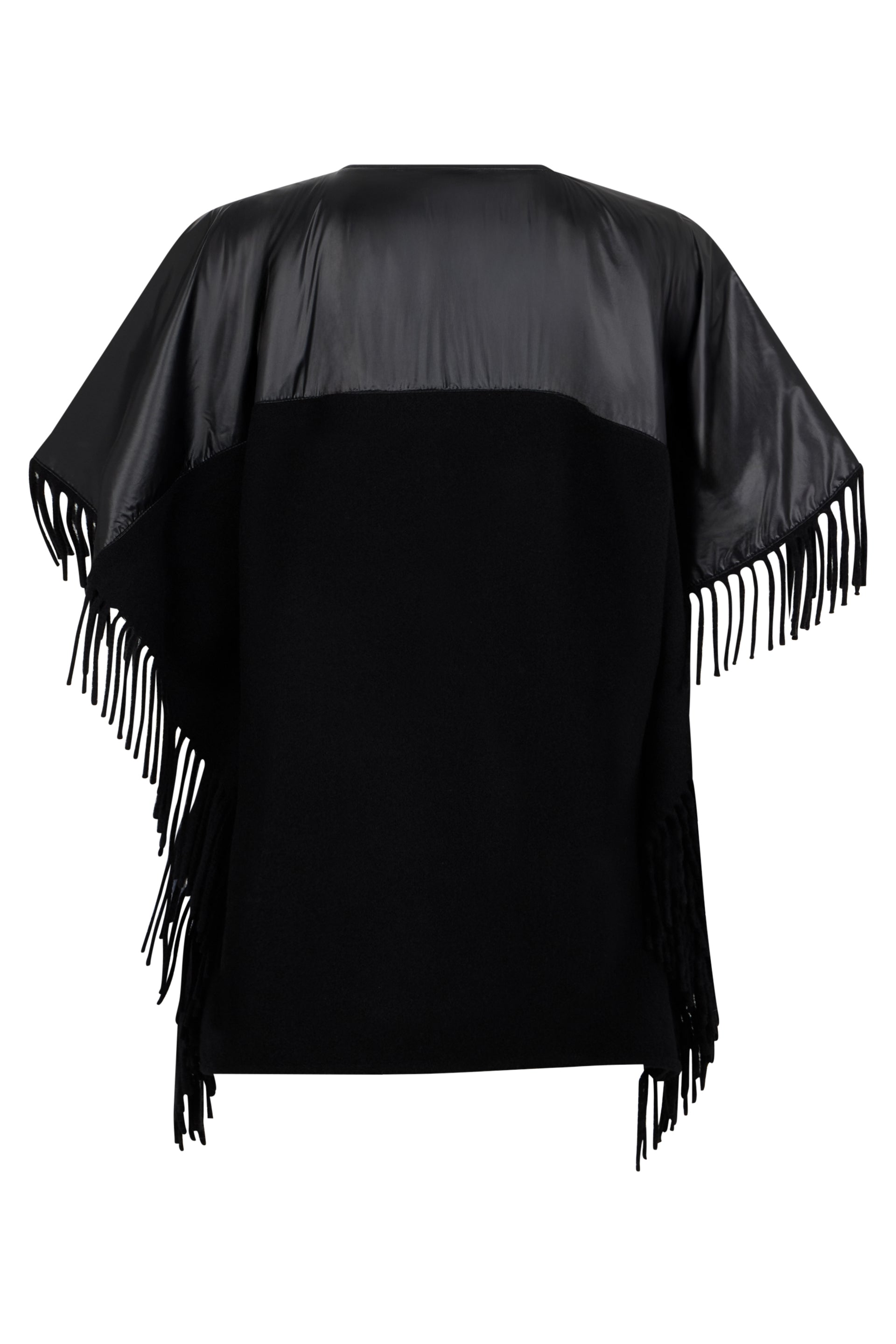 Loose black sweater with modern closure