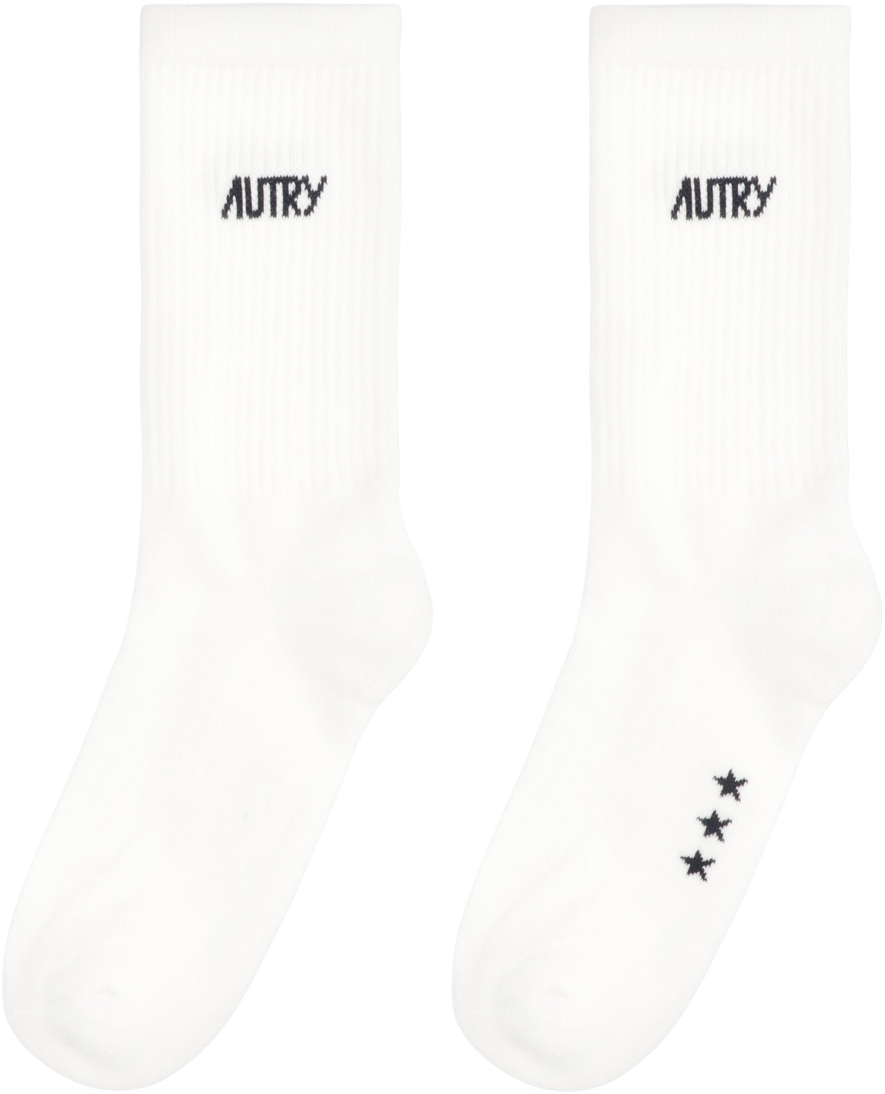 Logo cotton blend socks