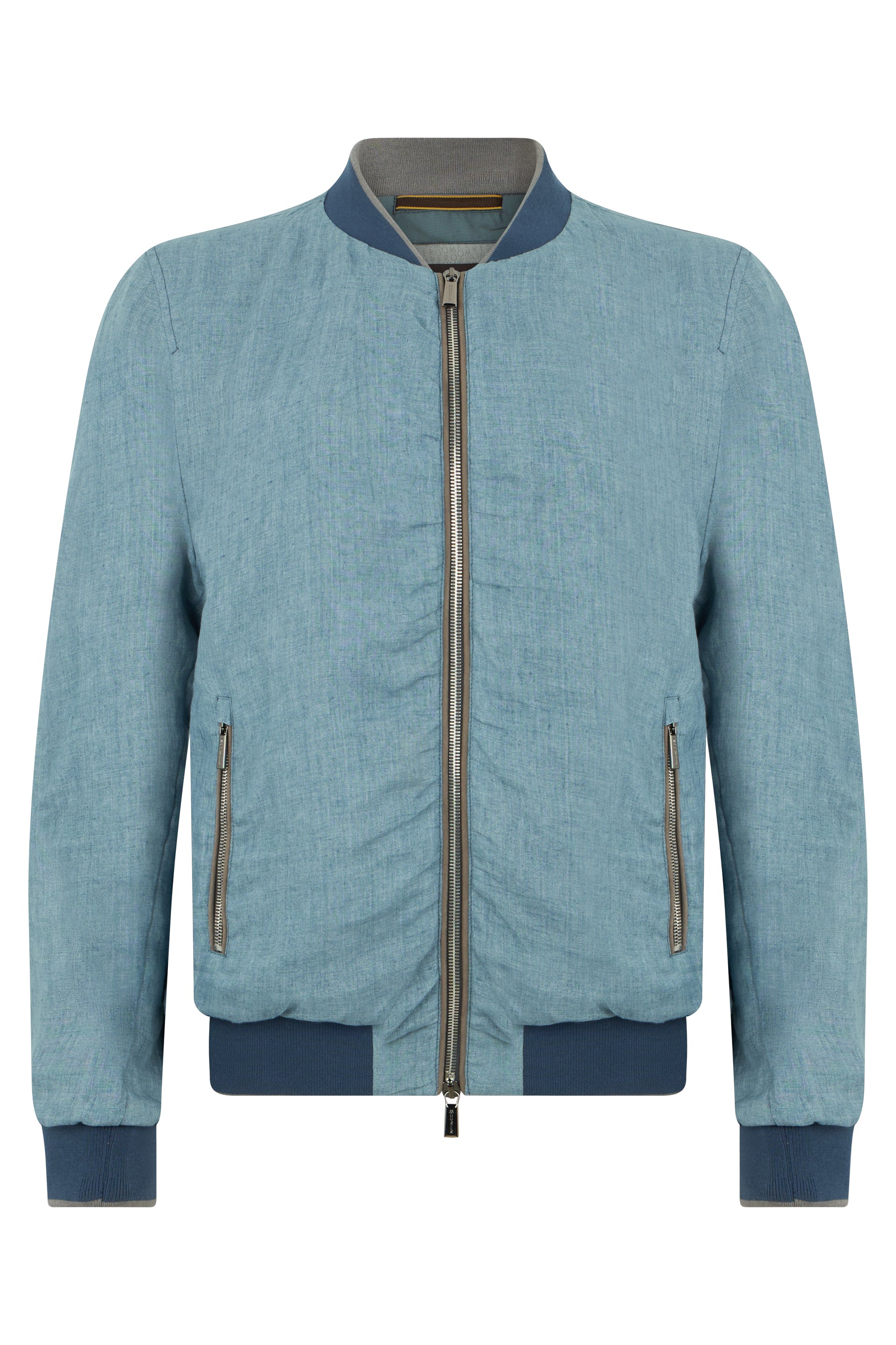 Blue padded jacket with zip