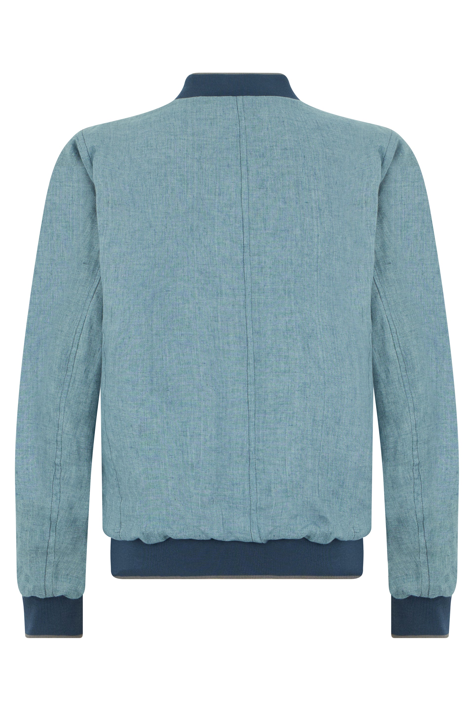 Blue padded jacket with zip