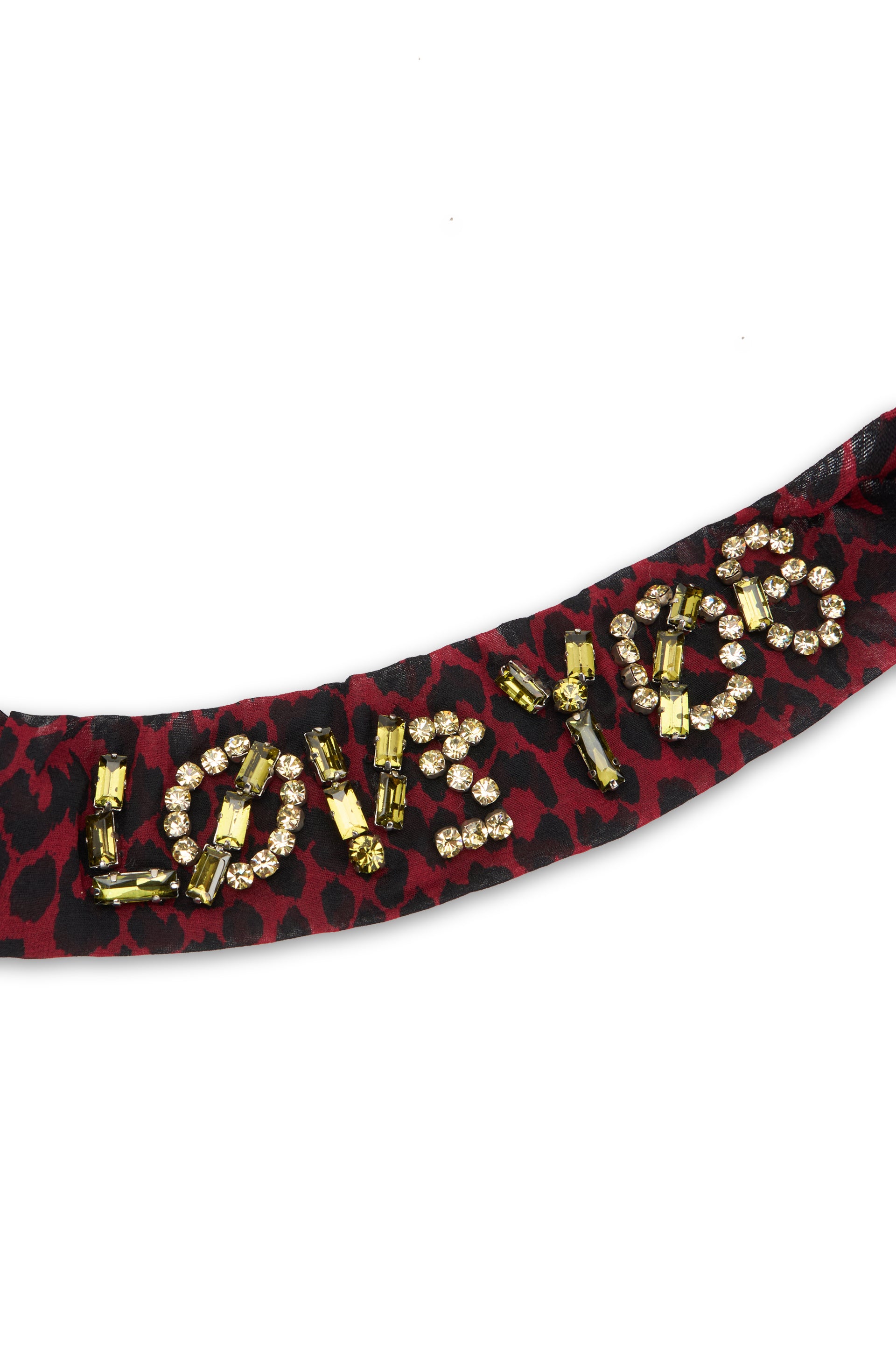 Elegant bordeaux hairband with golden details.