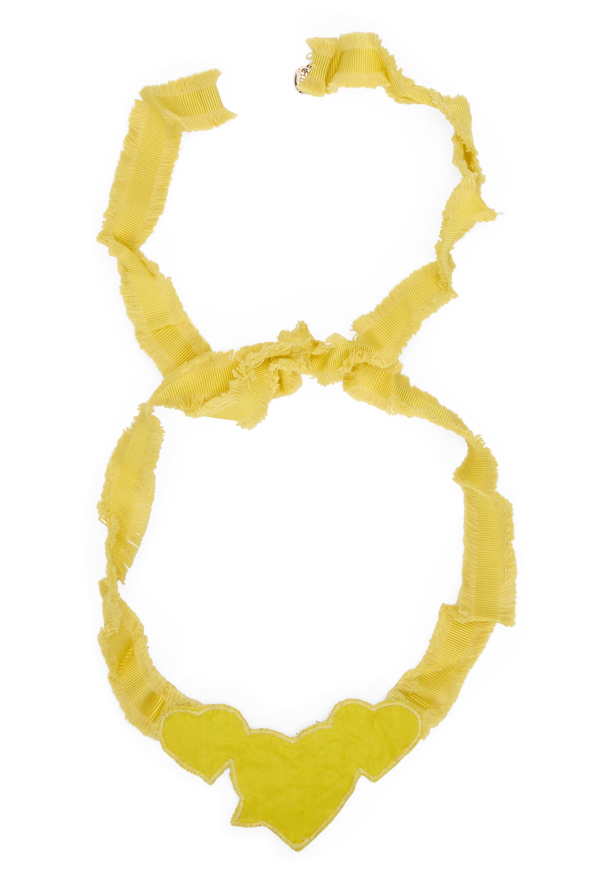 Elegant yellow necklace with rhinestones and crystals.