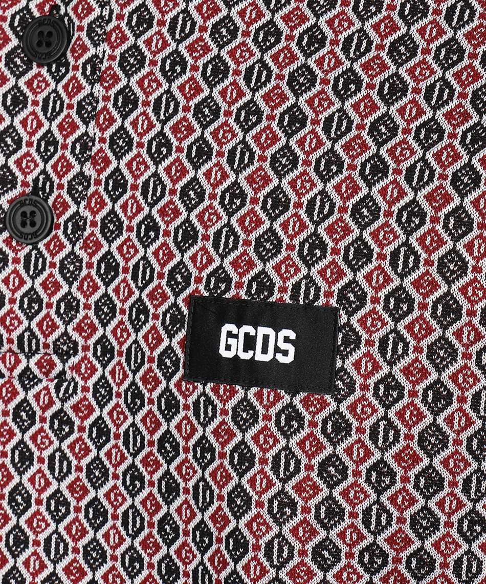 Jacquard knit polo shirt