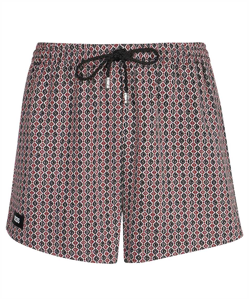 Bermuda shorts with all-over logo