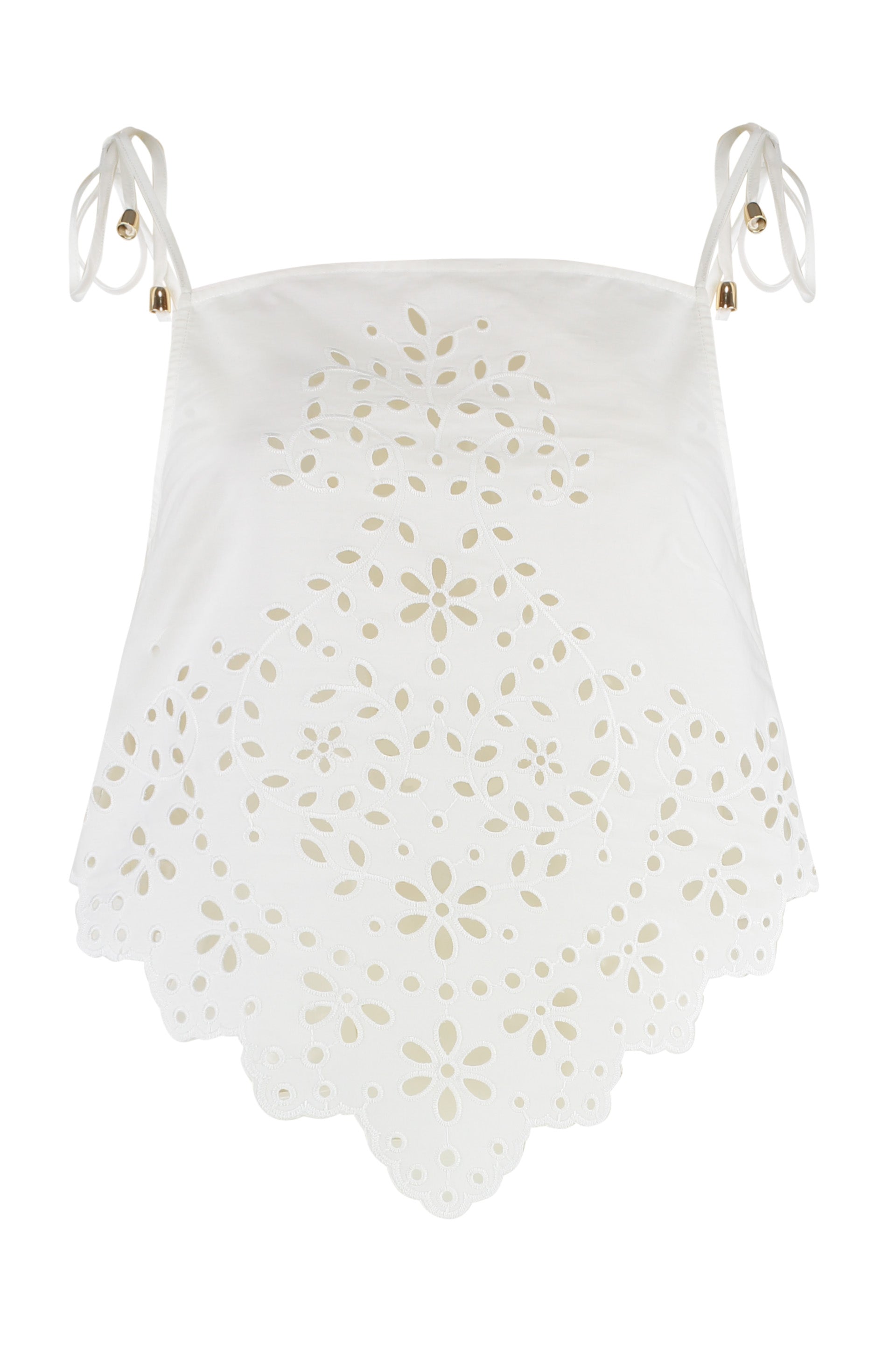 Embroidered cotton top