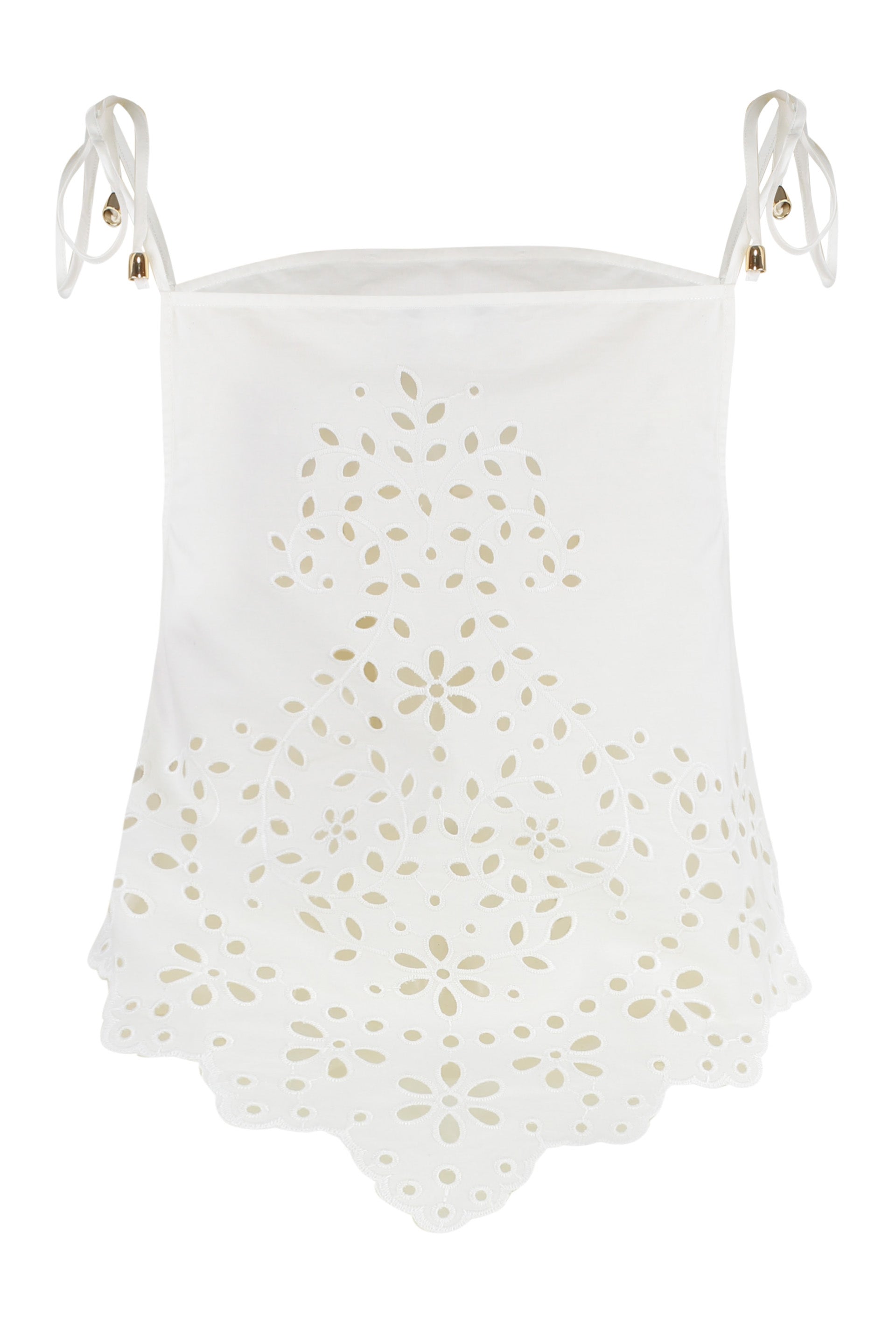Embroidered cotton top