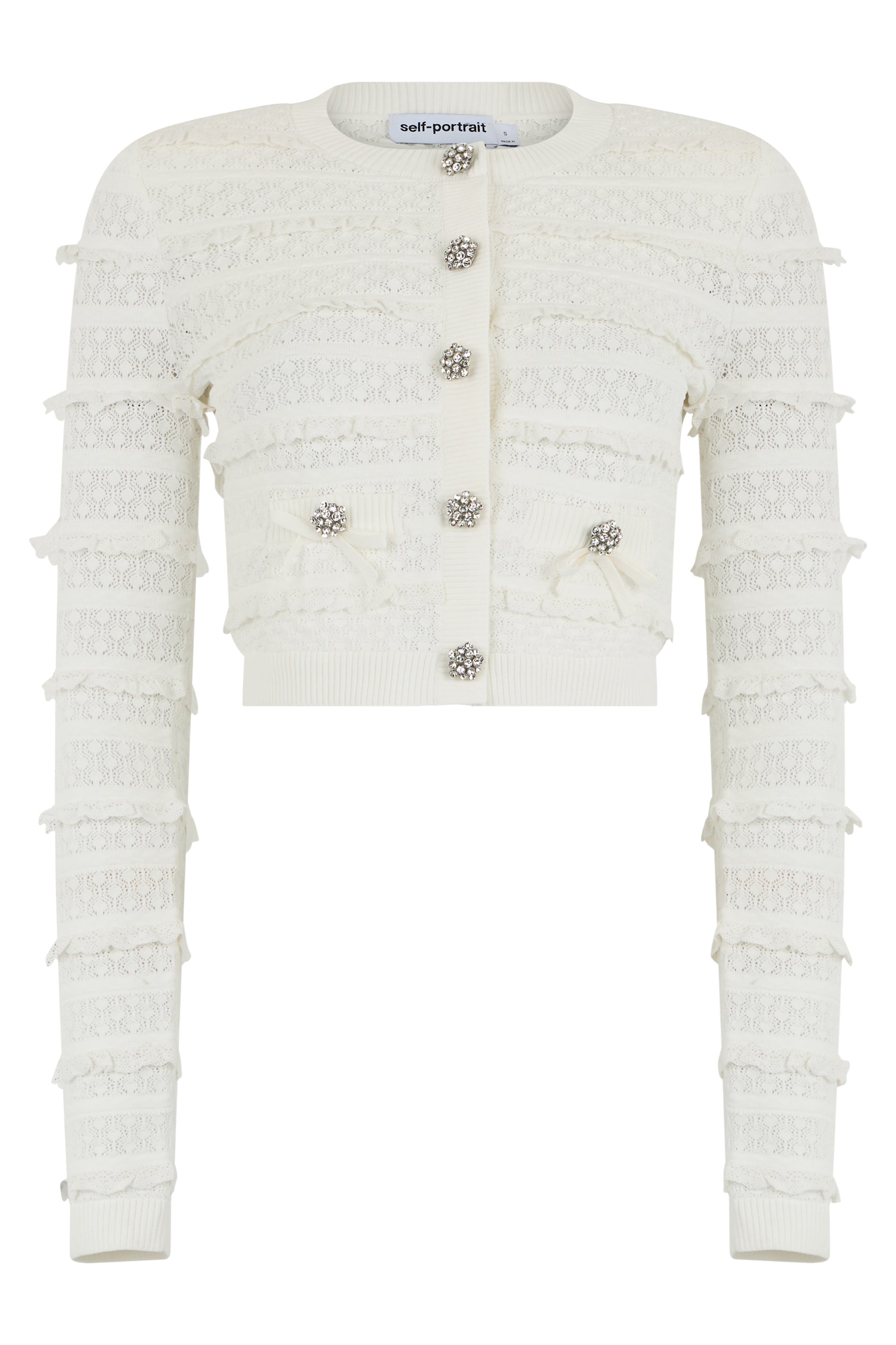 Short cardigan with jewel buttons