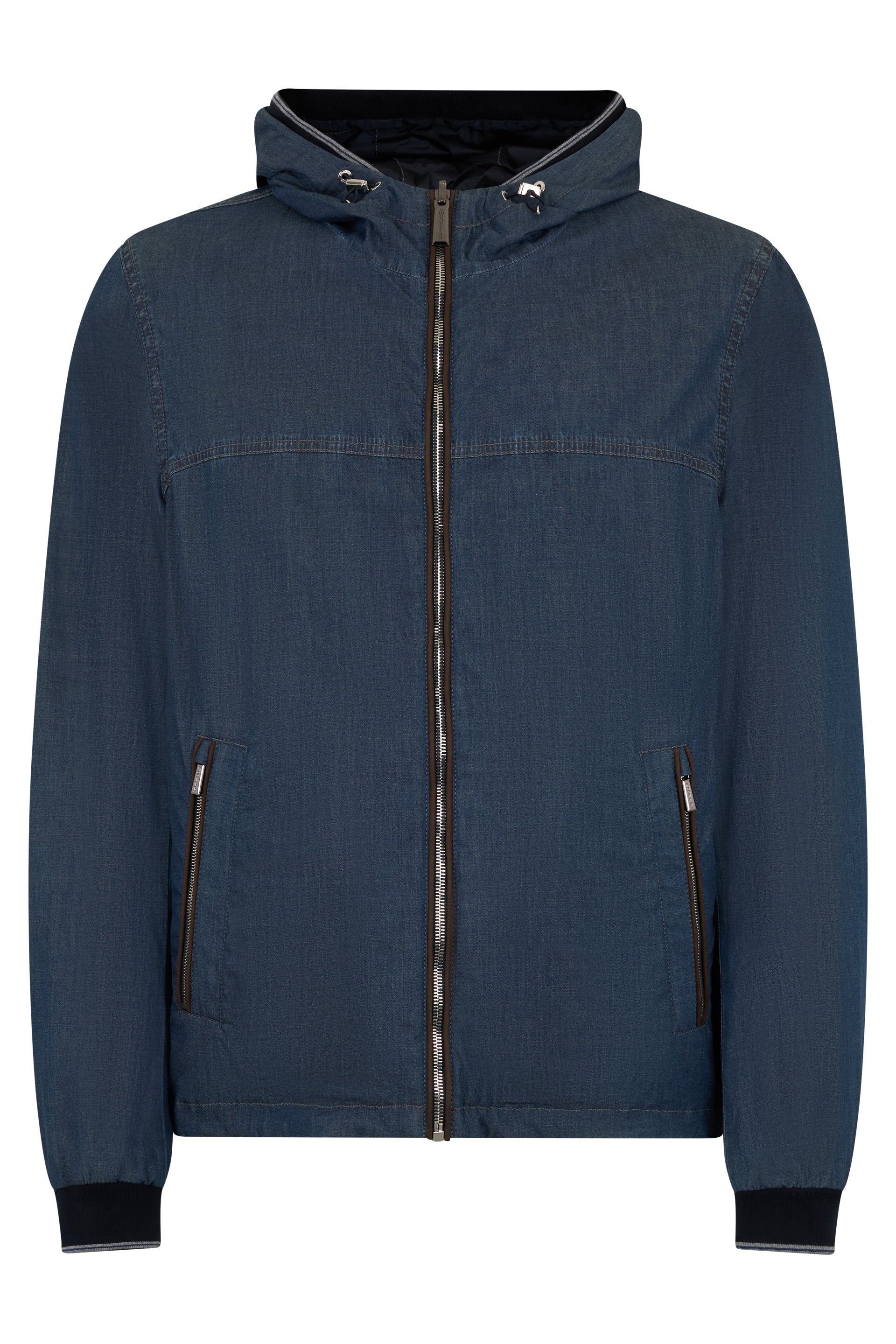 Padded denim jacket, modern and versatile style