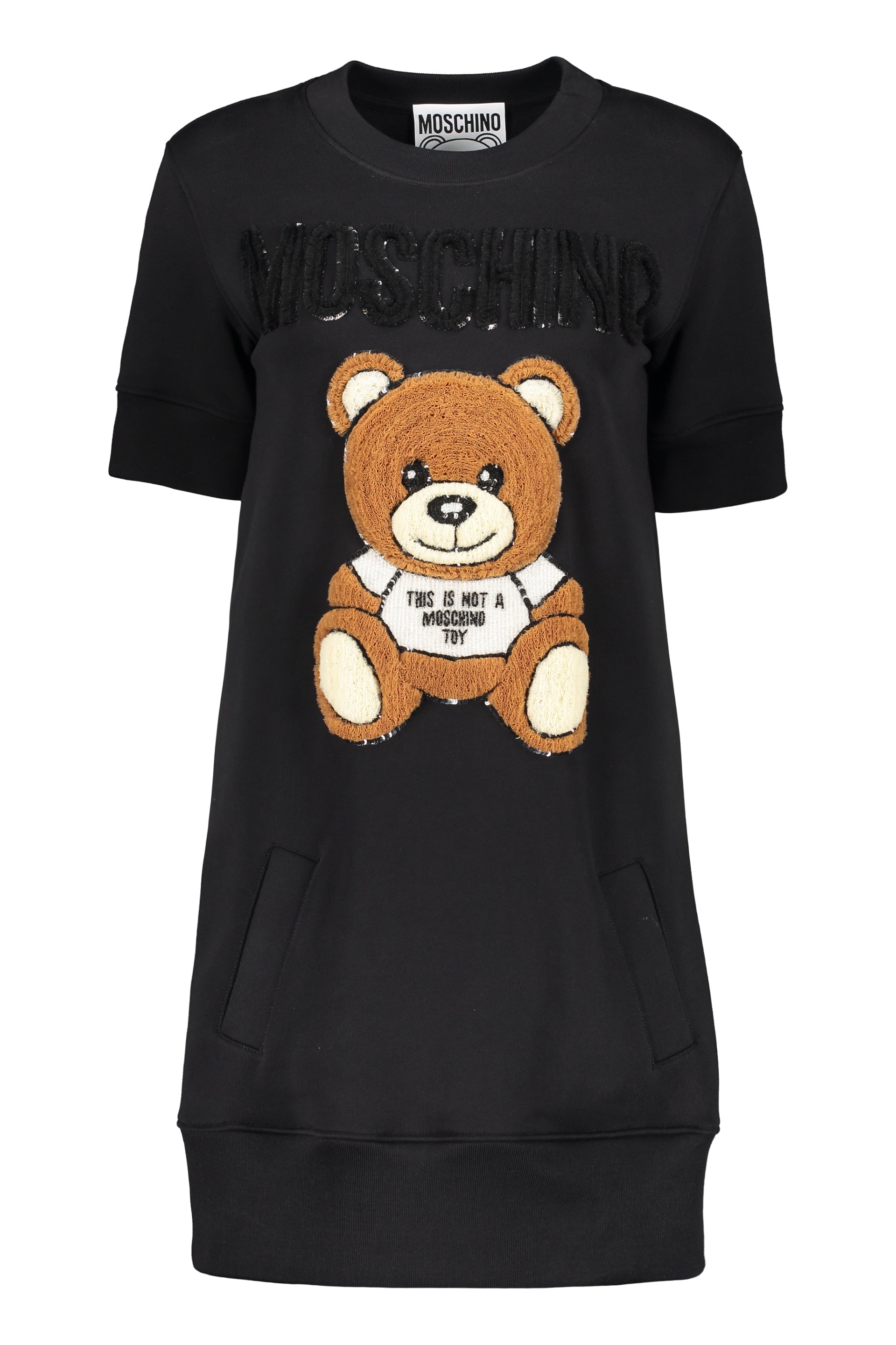 Logo print cotton sweatdress