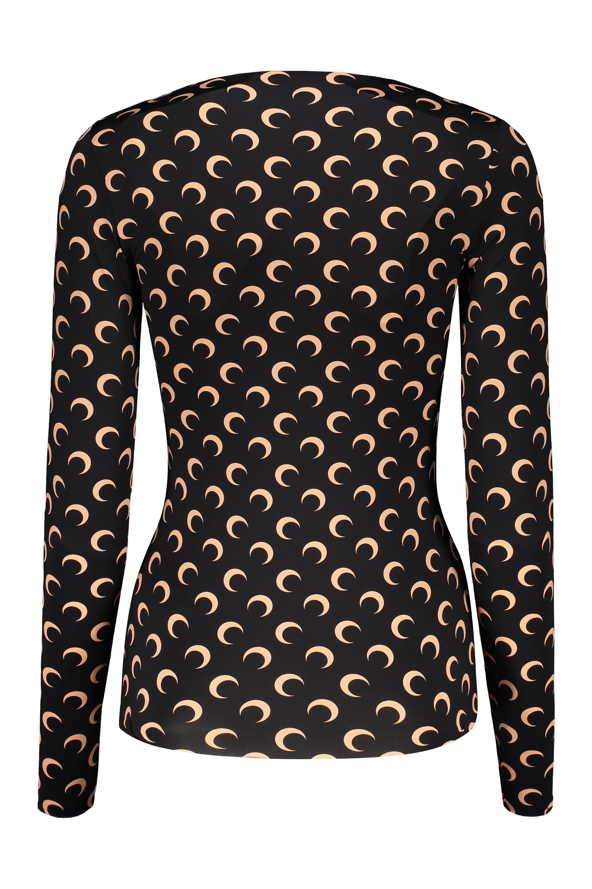 Printed long-sleeve top