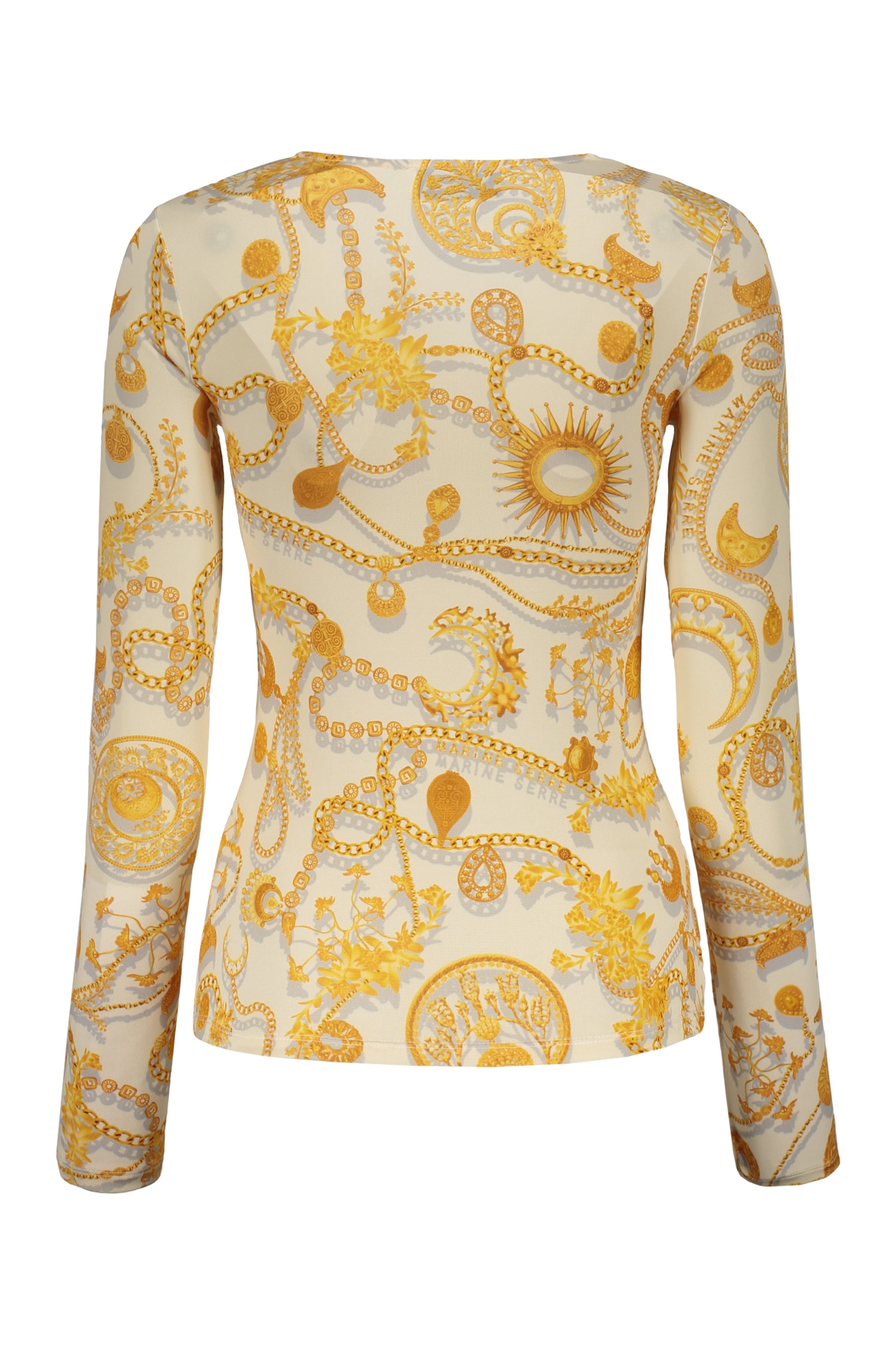 Printed long-sleeve top