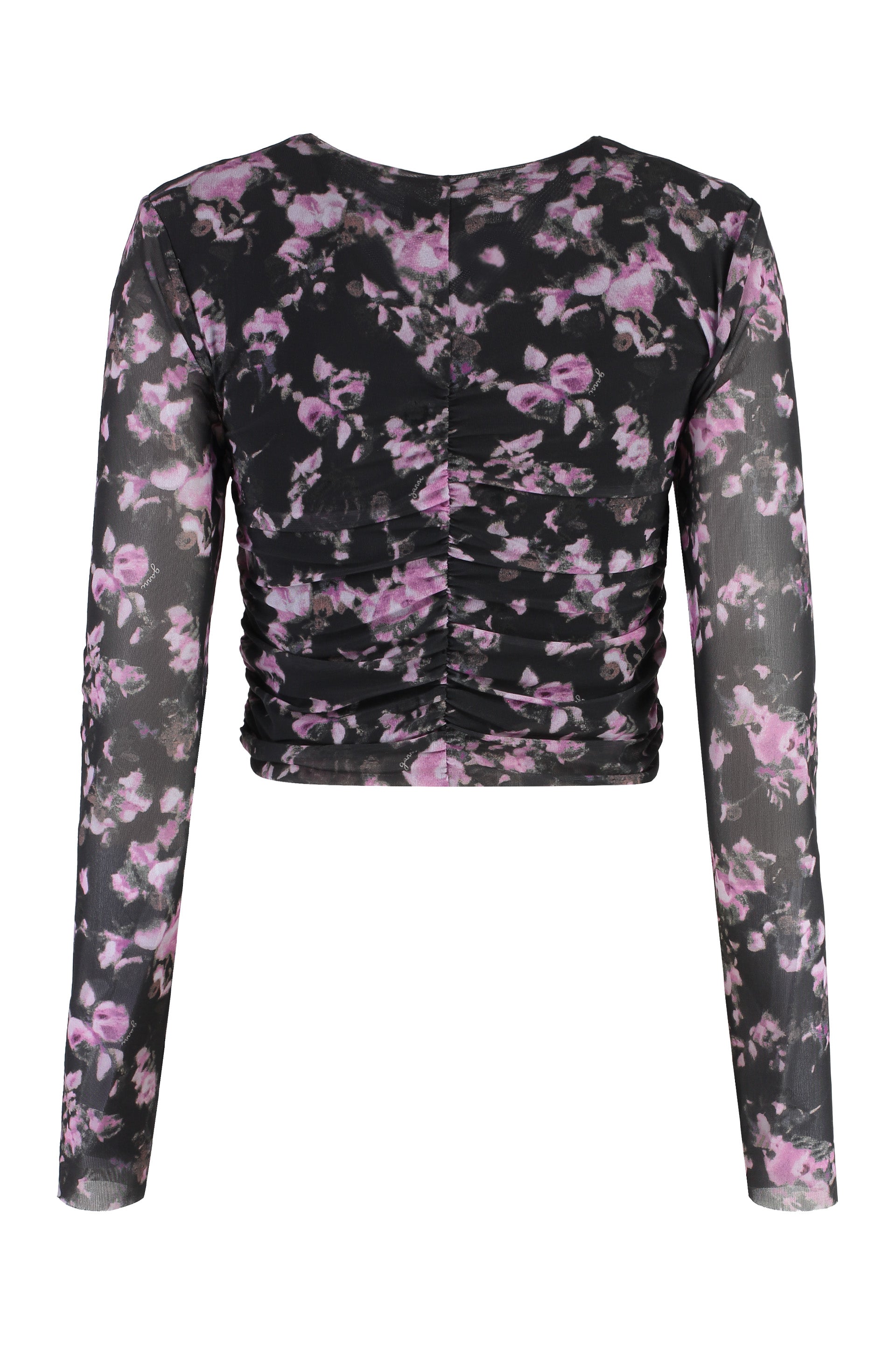 Printed long-sleeve top