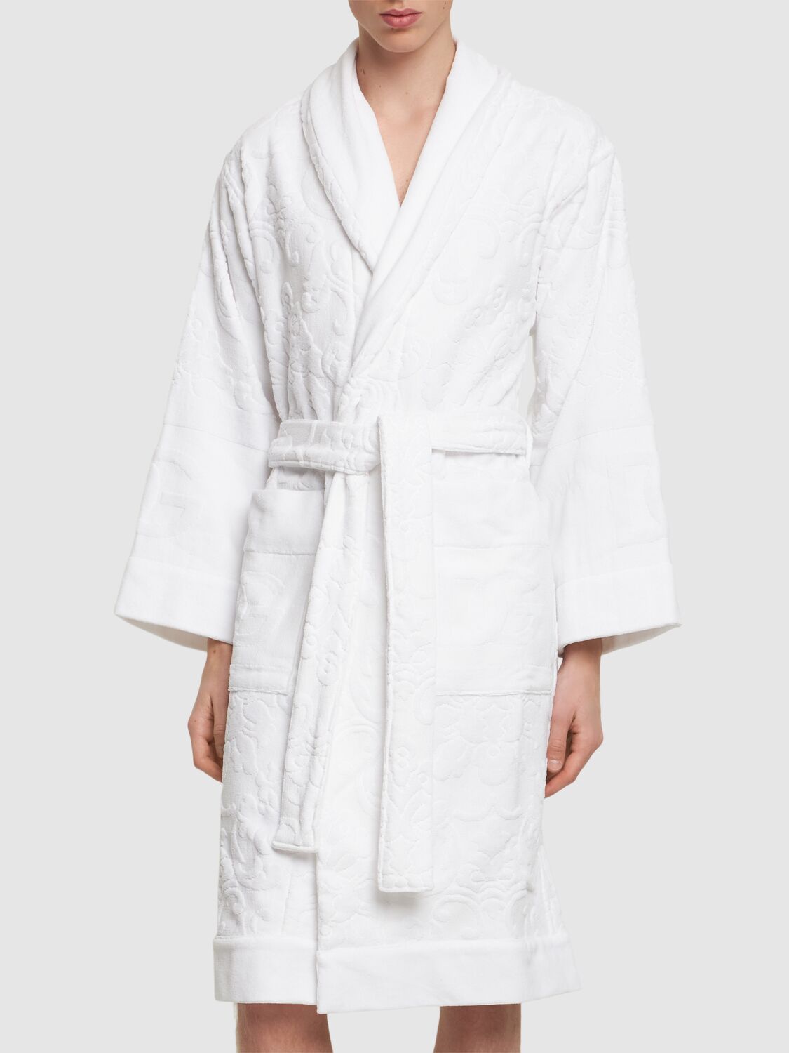 White bathrobe in soft elegant material