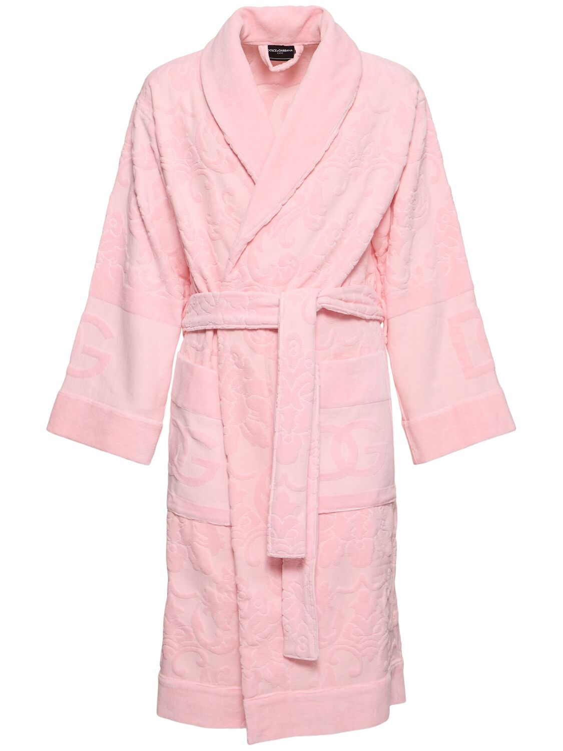 Pink bathrobe soft and comfortable for relaxation