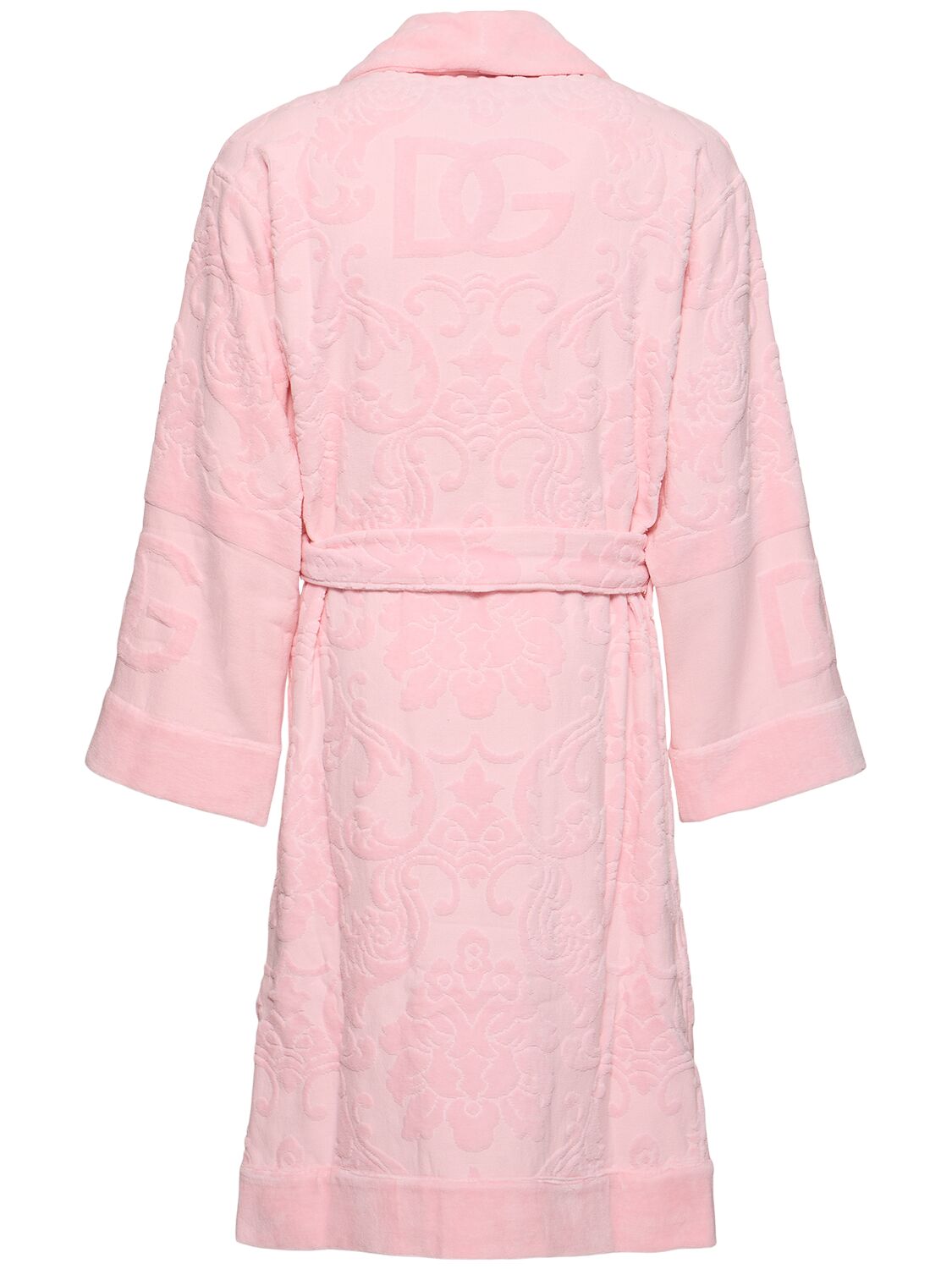 Pink bathrobe soft and comfortable for relaxation