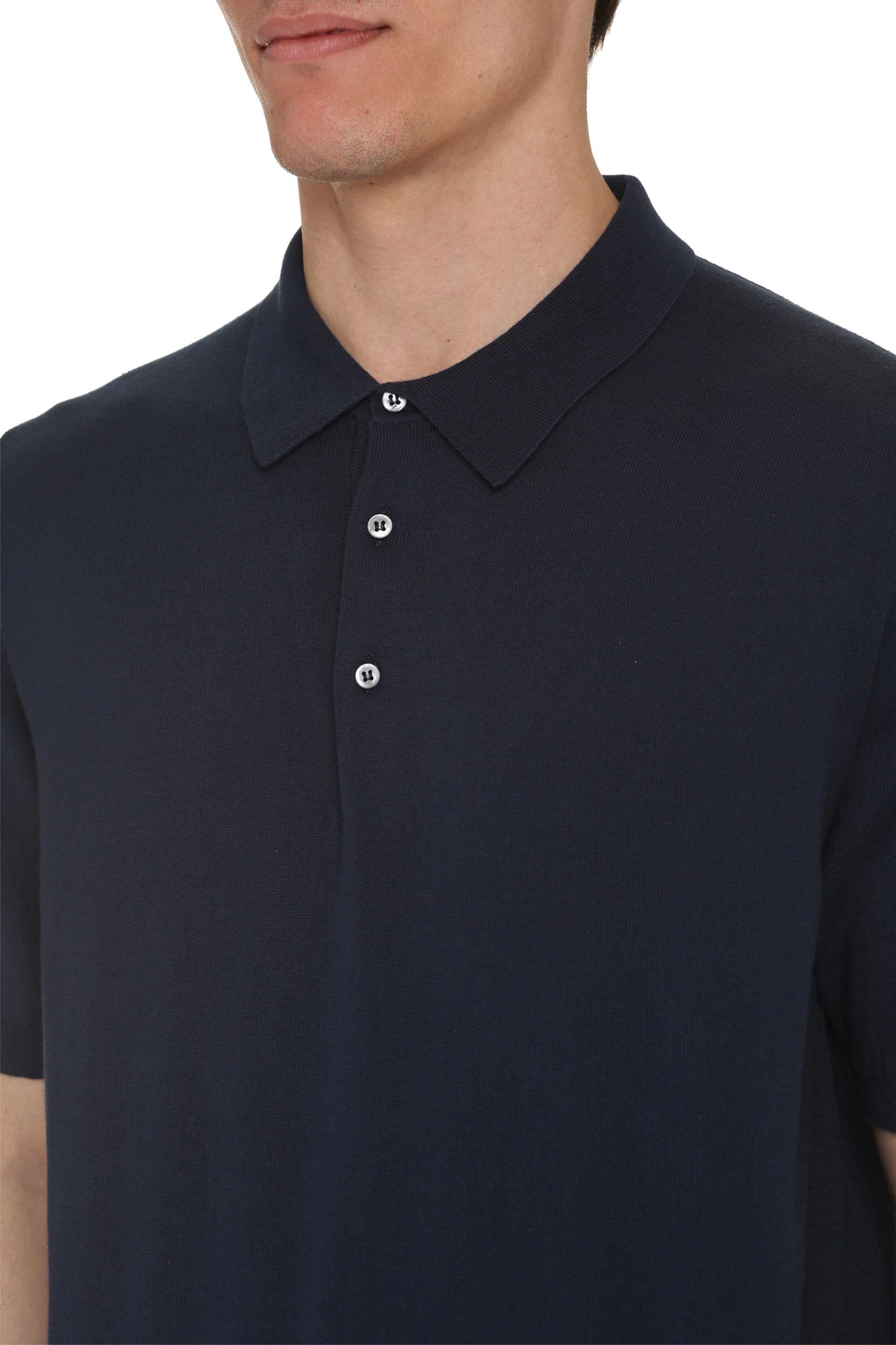 The (Knit) - Cotton knit polo shirt