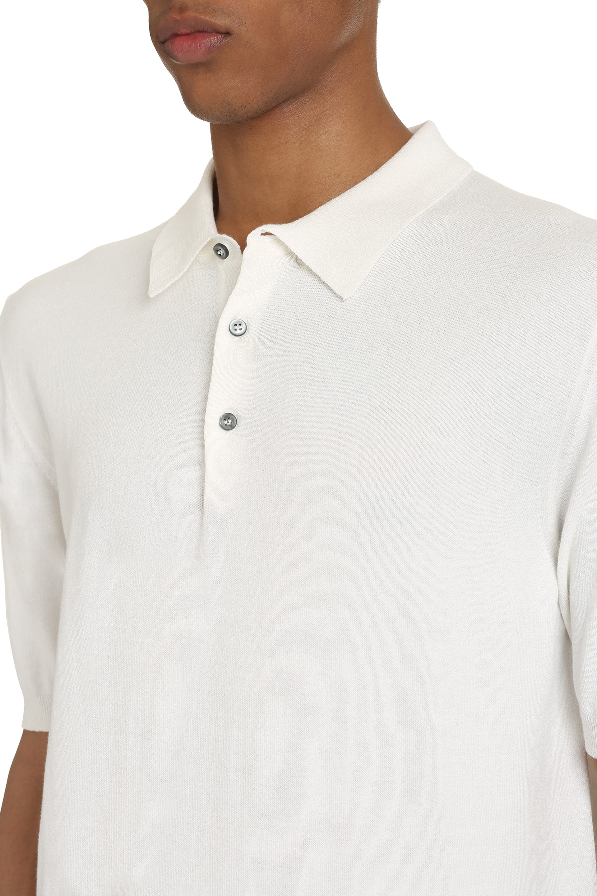 The (Knit) - Cotton knit polo shirt