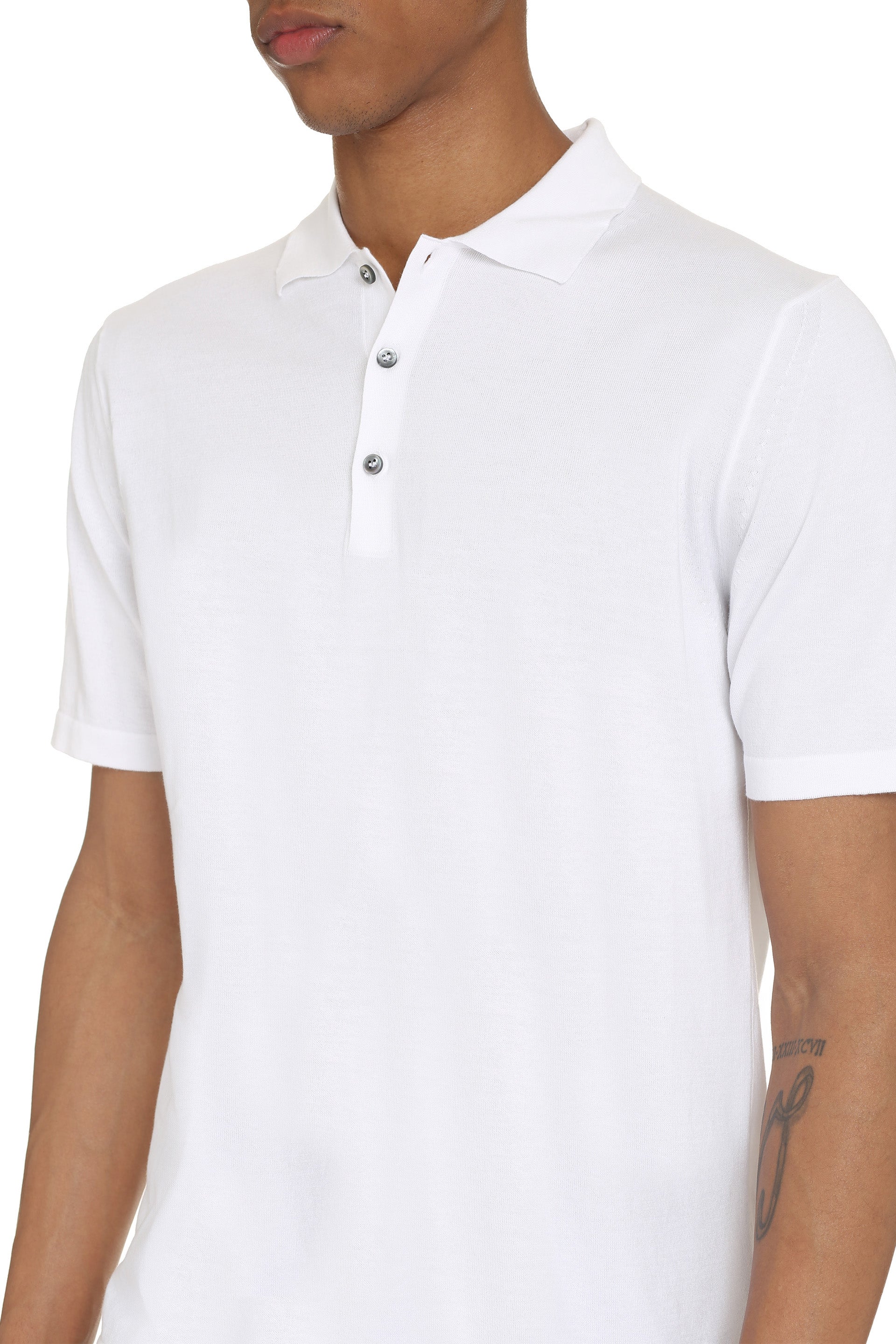 The (Knit) - Cotton knit polo shirt