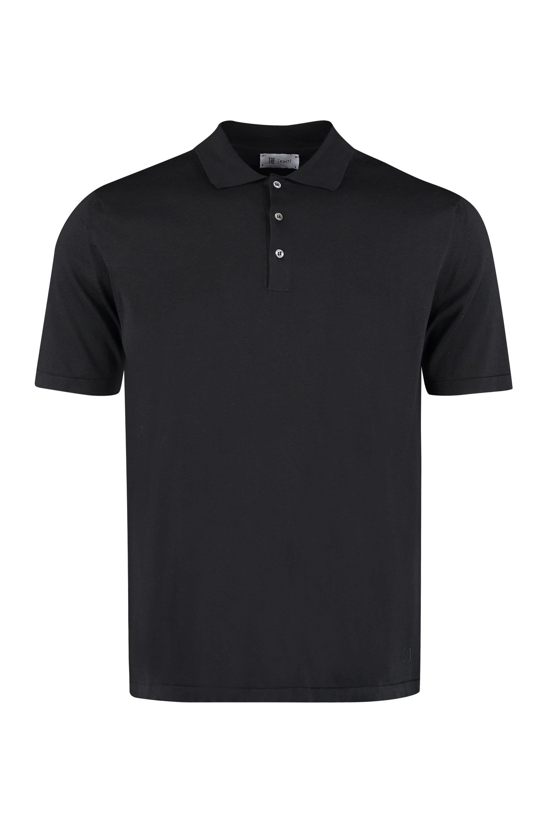 Cotton knit polo shirt