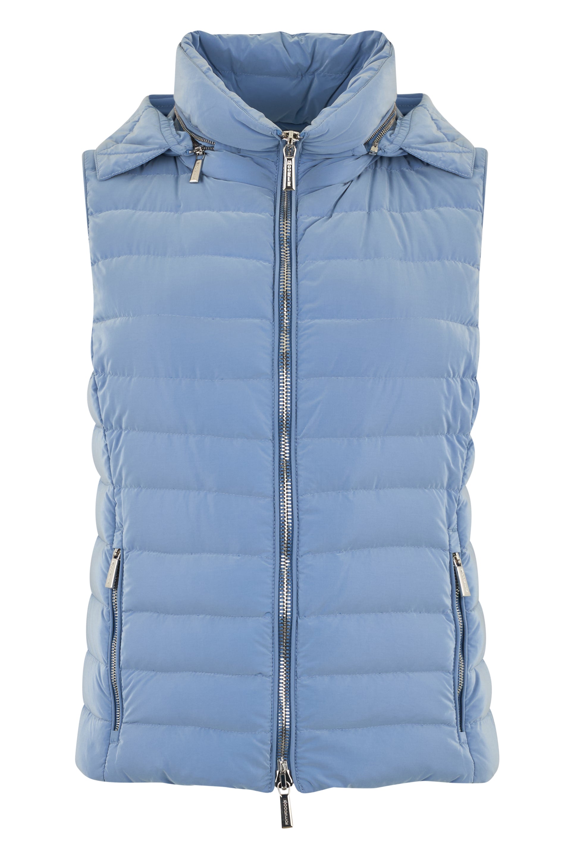 Light blue padded vest, modern style.