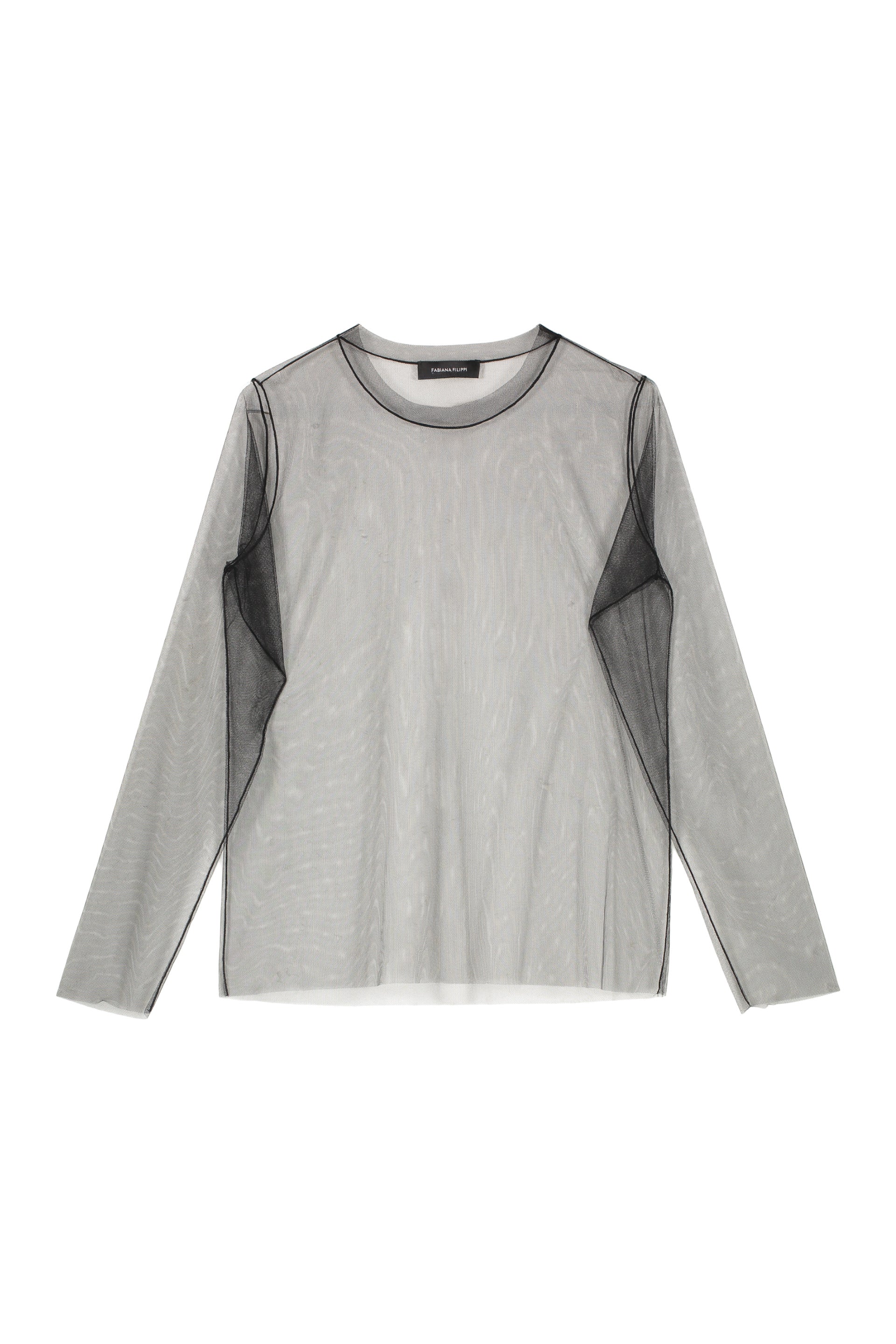 Long sleeve mesh top