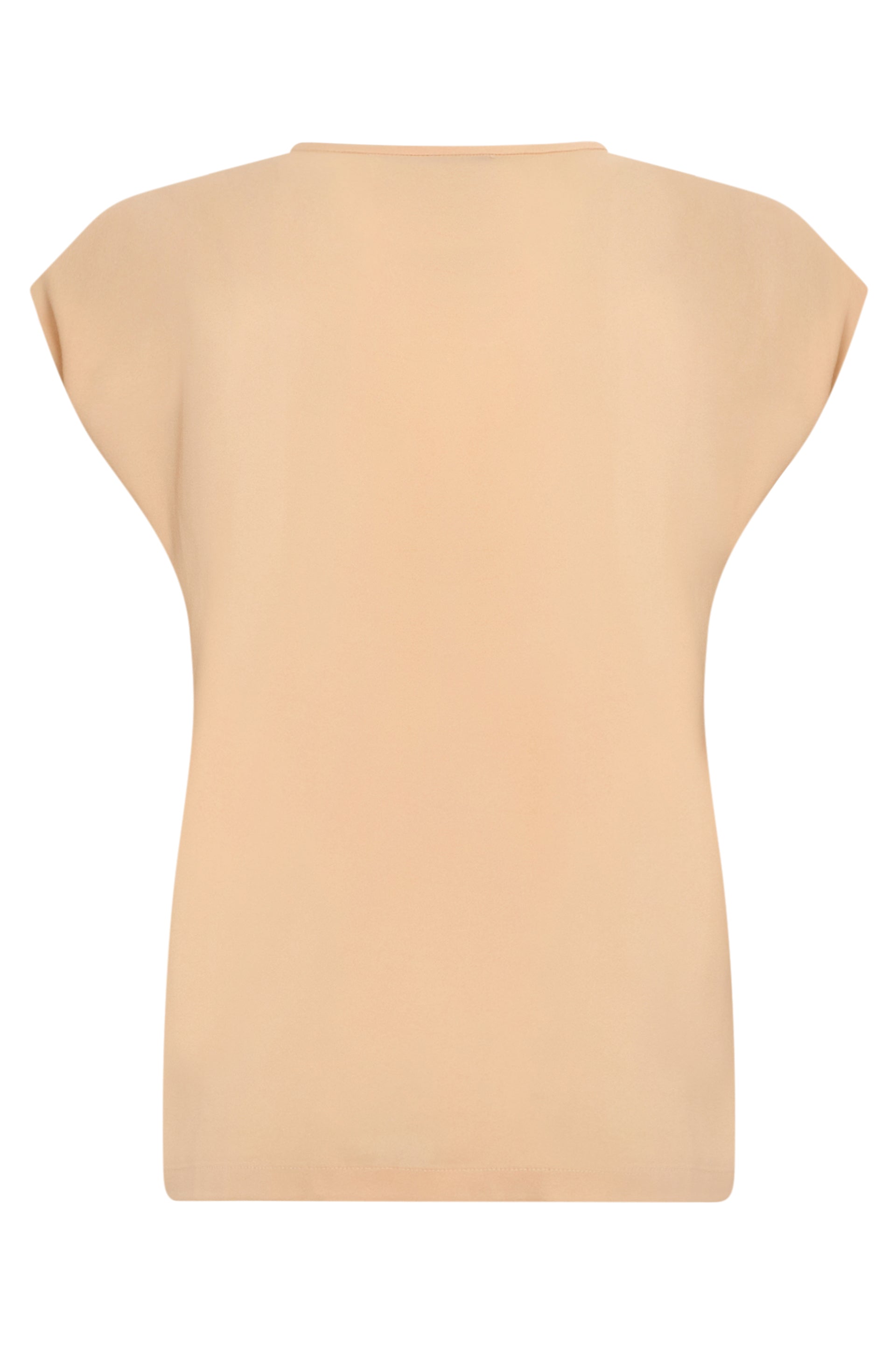 Short-sleeve T-shirt in light beige, elegant and versatile.